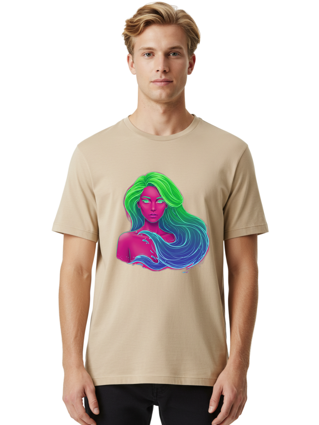 Woman-With-Flowing-Hair Men'S Graphic Tee, 100% Cotton, Comfortable Casual Summer Wear, Machine Washable, Vintage Camera, Old Camera, Antique Camera, Black Camera, Classic Photography, Photography Equipment, Nostalgic Device, Film Camera, Bal635
