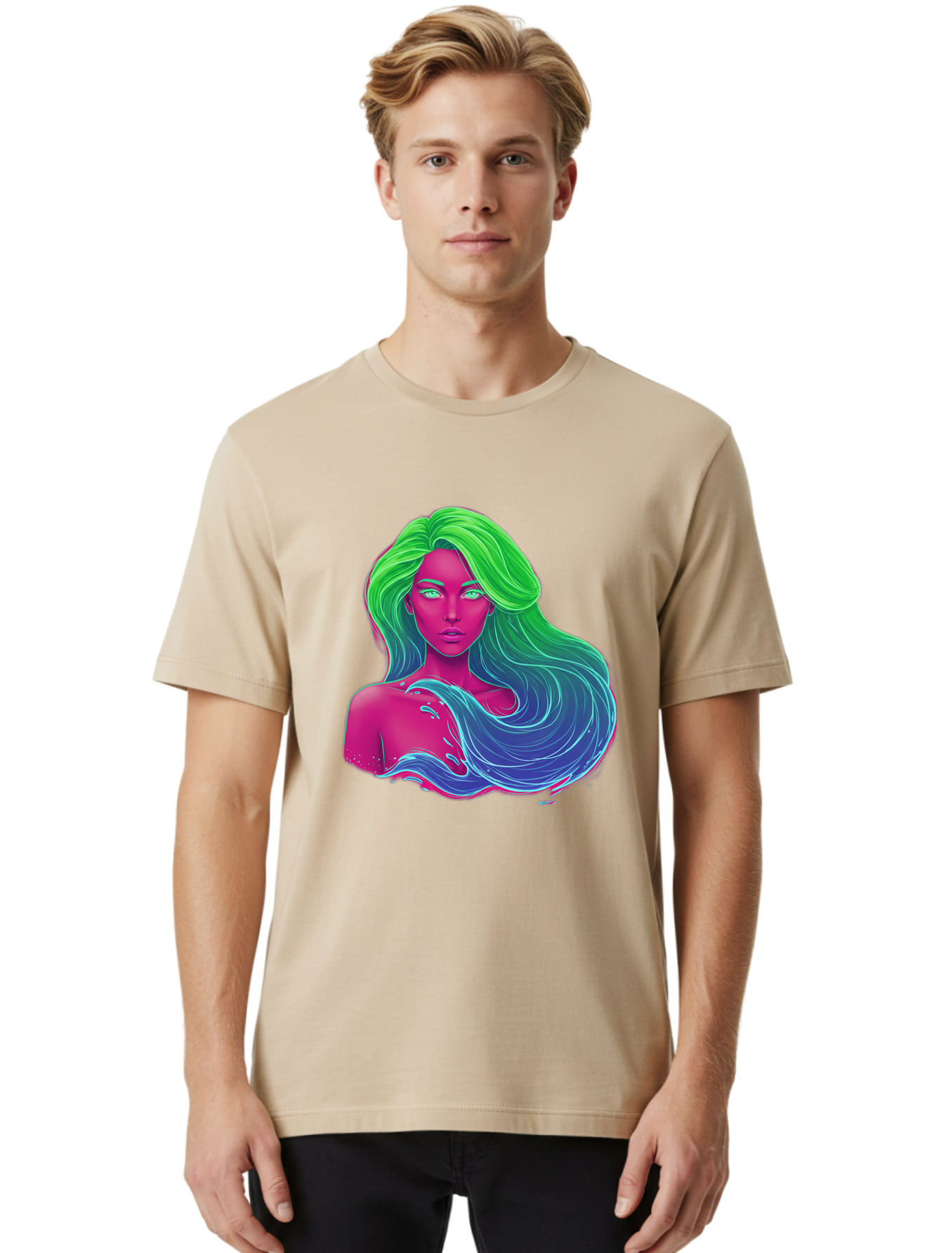 Woman-With-Flowing-Hair Men'S Graphic Tee, 100% Cotton, Comfortable Casual Summer Wear, Machine Washable, Vintage Camera, Old Camera, Antique Camera, Black Camera, Classic Photography, Photography Equipment, Nostalgic Device, Film Camera, Bal635