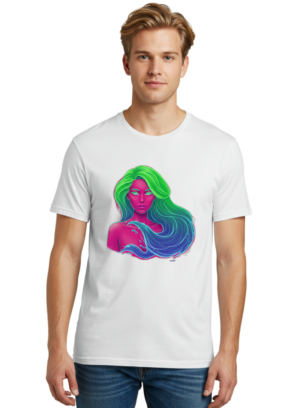 Woman-With-Flowing-Hair Men'S Graphic Tee, 100% Cotton, Comfortable Casual Summer Wear, Machine Washable, Vintage Camera, Old Camera, Antique Camera, Black Camera, Classic Photography, Photography Equipment, Nostalgic Device, Film Camera, Bal635