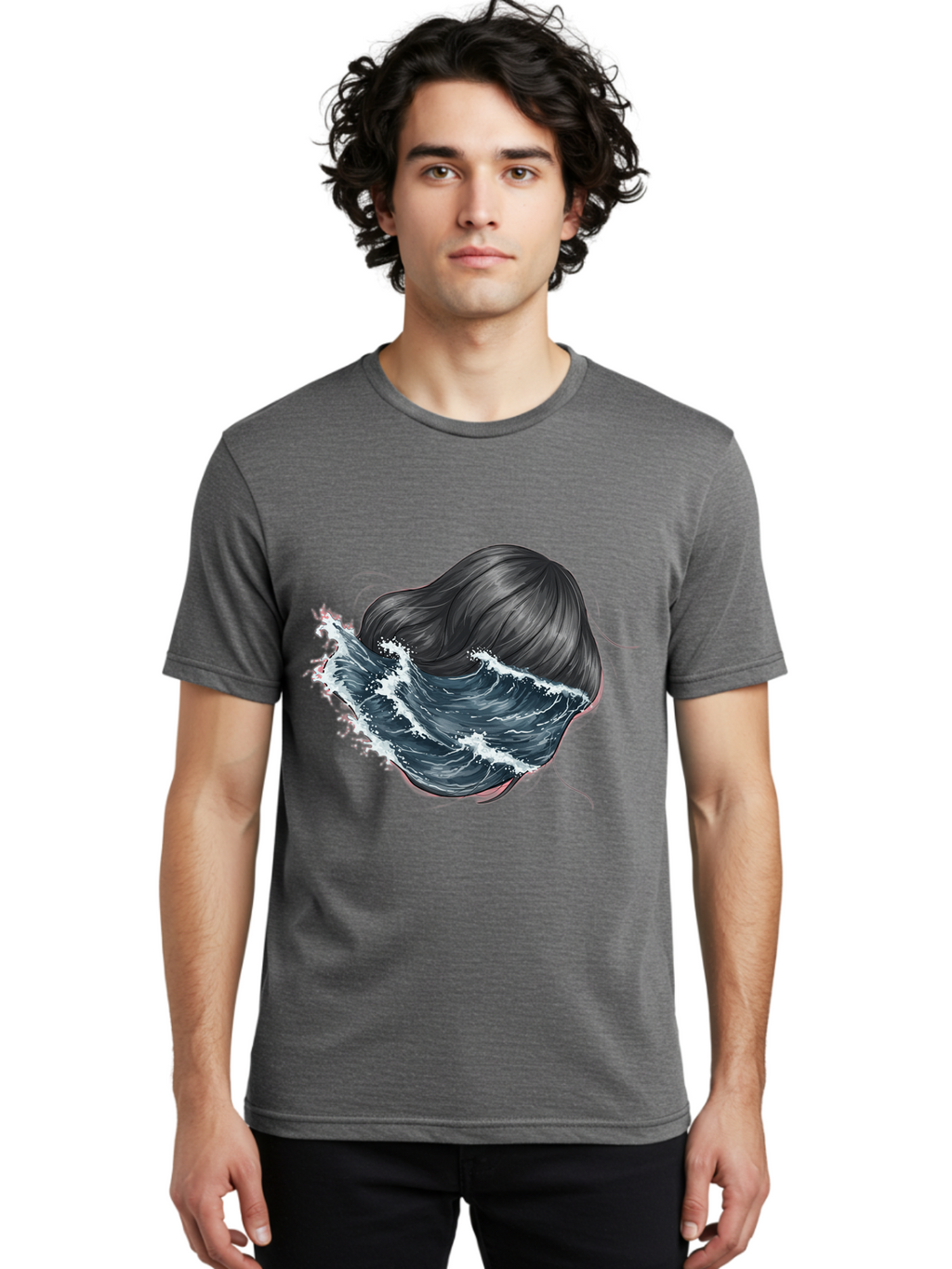 Woman-With-Wave-Hair Men'S Graphic Tee, 100% Cotton, Comfortable Casual Summer Wear, Machine Washable, Vintage Camera, Old Camera, Antique Camera, Black Camera, Classic Photography, Photography Equipment, Nostalgic Device, Film Camera, Bal636