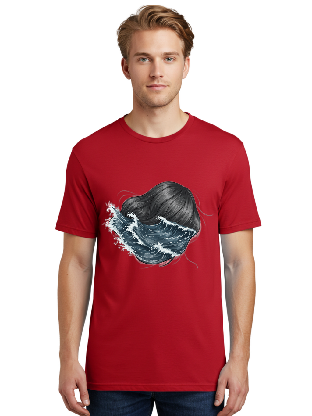 Woman-With-Wave-Hair Men'S Graphic Tee, 100% Cotton, Comfortable Casual Summer Wear, Machine Washable, Vintage Camera, Old Camera, Antique Camera, Black Camera, Classic Photography, Photography Equipment, Nostalgic Device, Film Camera, Bal636