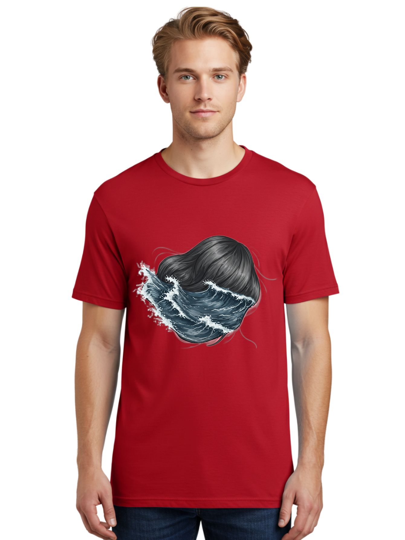 Woman-With-Wave-Hair Men'S Graphic Tee, 100% Cotton, Comfortable Casual Summer Wear, Machine Washable, Vintage Camera, Old Camera, Antique Camera, Black Camera, Classic Photography, Photography Equipment, Nostalgic Device, Film Camera, Bal636