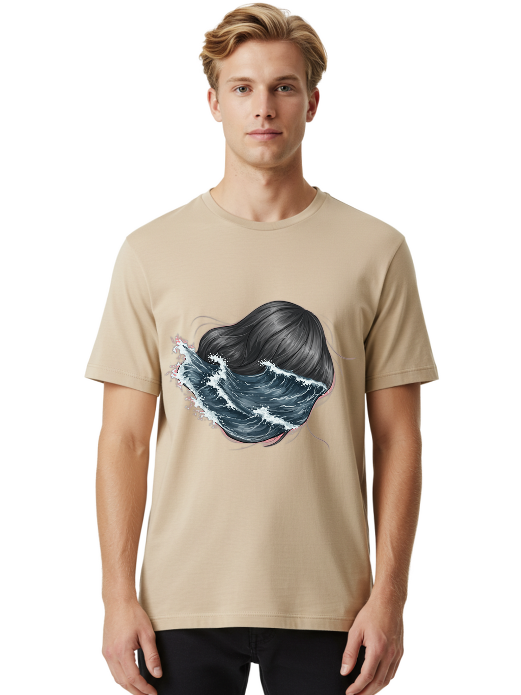 Woman-With-Wave-Hair Men'S Graphic Tee, 100% Cotton, Comfortable Casual Summer Wear, Machine Washable, Vintage Camera, Old Camera, Antique Camera, Black Camera, Classic Photography, Photography Equipment, Nostalgic Device, Film Camera, Bal636