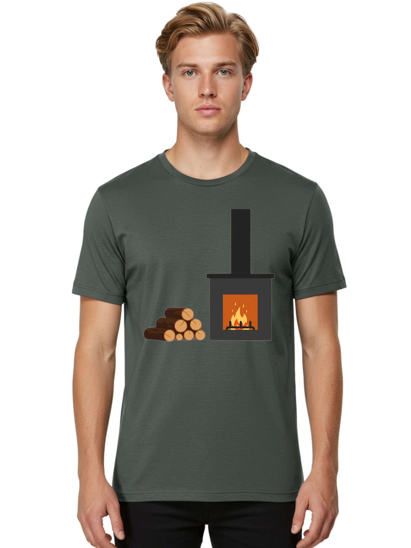 Wood-Burning-Stove Men'S Graphic Tee, 100% Cotton, Comfortable Casual Summer Wear, Machine Washable, Vintage Camera, Old Camera, Antique Camera, Black Camera, Classic Photography, Photography Equipment, Nostalgic Device, Film Camera, Bal637