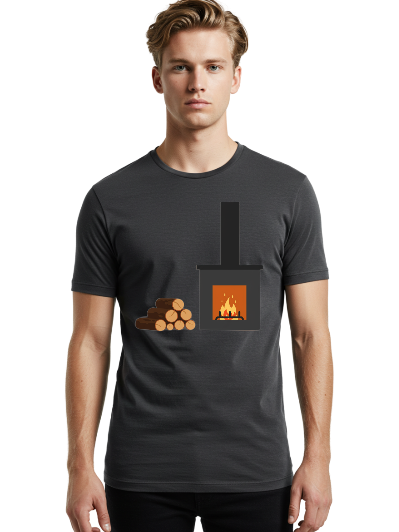 Wood-Burning-Stove Men'S Graphic Tee, 100% Cotton, Comfortable Casual Summer Wear, Machine Washable, Vintage Camera, Old Camera, Antique Camera, Black Camera, Classic Photography, Photography Equipment, Nostalgic Device, Film Camera, Bal637