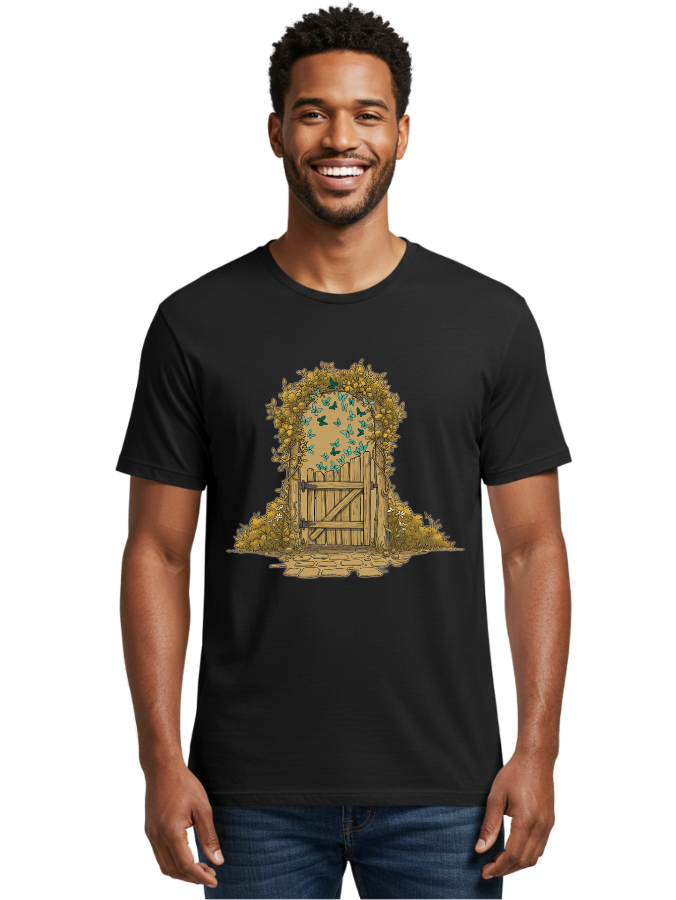 Wooden-Gate Men'S Graphic Tee, 100% Cotton, Comfortable Casual Summer Wear, Machine Washable, Vintage Camera, Old Camera, Antique Camera, Black Camera, Classic Photography, Photography Equipment, Nostalgic Device, Film Camera, Camera Art Bal638