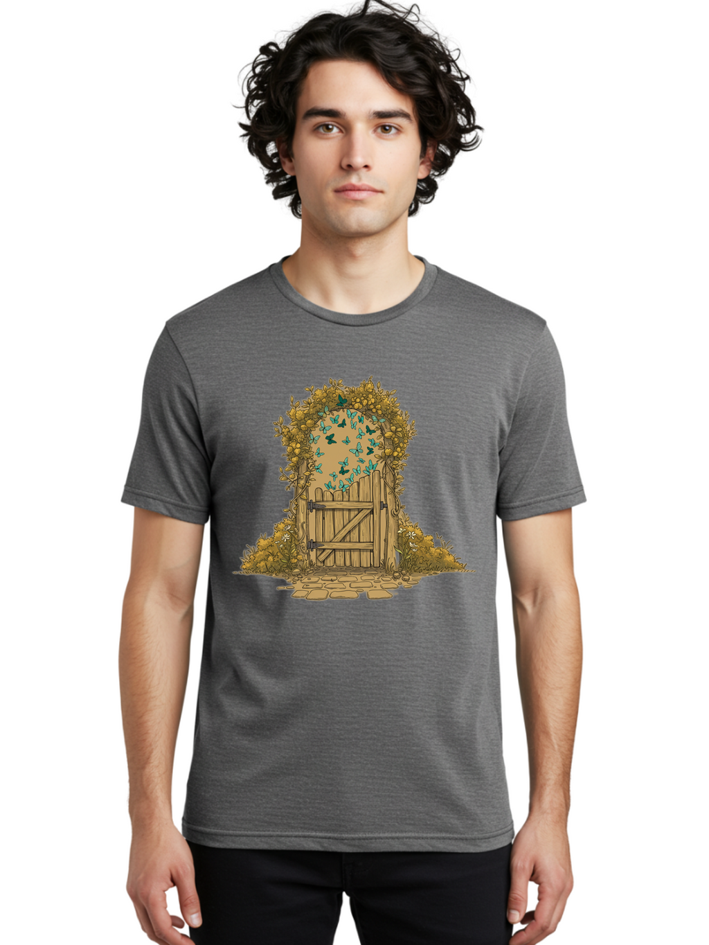 Wooden-Gate Men'S Graphic Tee, 100% Cotton, Comfortable Casual Summer Wear, Machine Washable, Vintage Camera, Old Camera, Antique Camera, Black Camera, Classic Photography, Photography Equipment, Nostalgic Device, Film Camera, Camera Art Bal638
