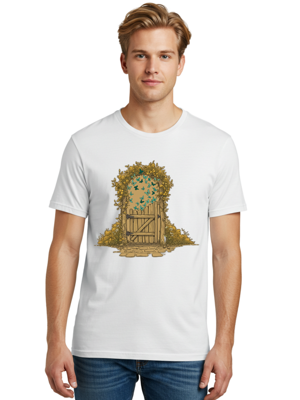 Wooden-Gate Men'S Graphic Tee, 100% Cotton, Comfortable Casual Summer Wear, Machine Washable, Vintage Camera, Old Camera, Antique Camera, Black Camera, Classic Photography, Photography Equipment, Nostalgic Device, Film Camera, Camera Art Bal638