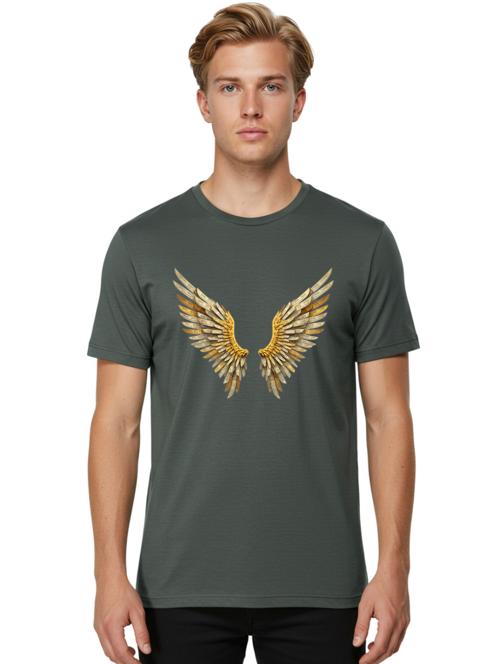 Wooden-Wings-1 Men'S Graphic Tee, 100% Cotton, Comfortable Casual Summer Wear, Machine Washable, Vintage Camera, Old Camera, Antique Camera, Black Camera, Classic Photography, Photography Equipment, Nostalgic Device, Film Camera, Camera Art Bal640