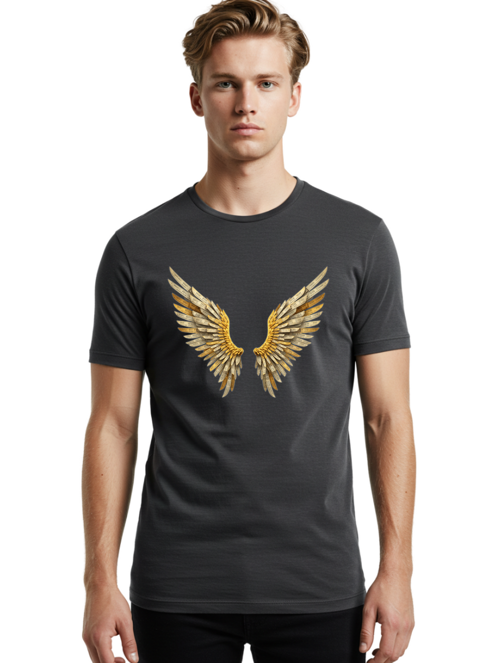 Wooden-Wings-1 Men'S Graphic Tee, 100% Cotton, Comfortable Casual Summer Wear, Machine Washable, Vintage Camera, Old Camera, Antique Camera, Black Camera, Classic Photography, Photography Equipment, Nostalgic Device, Film Camera, Camera Art Bal640