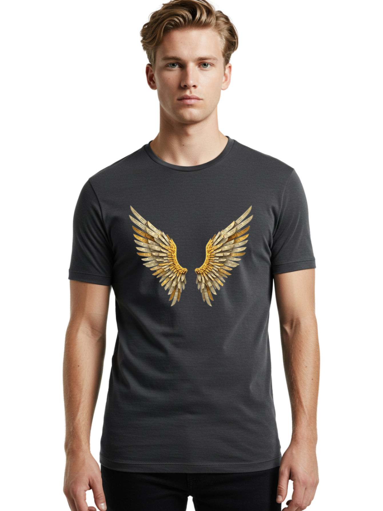 Wooden-Wings-1 Men'S Graphic Tee, 100% Cotton, Comfortable Casual Summer Wear, Machine Washable, Vintage Camera, Old Camera, Antique Camera, Black Camera, Classic Photography, Photography Equipment, Nostalgic Device, Film Camera, Camera Art Bal640