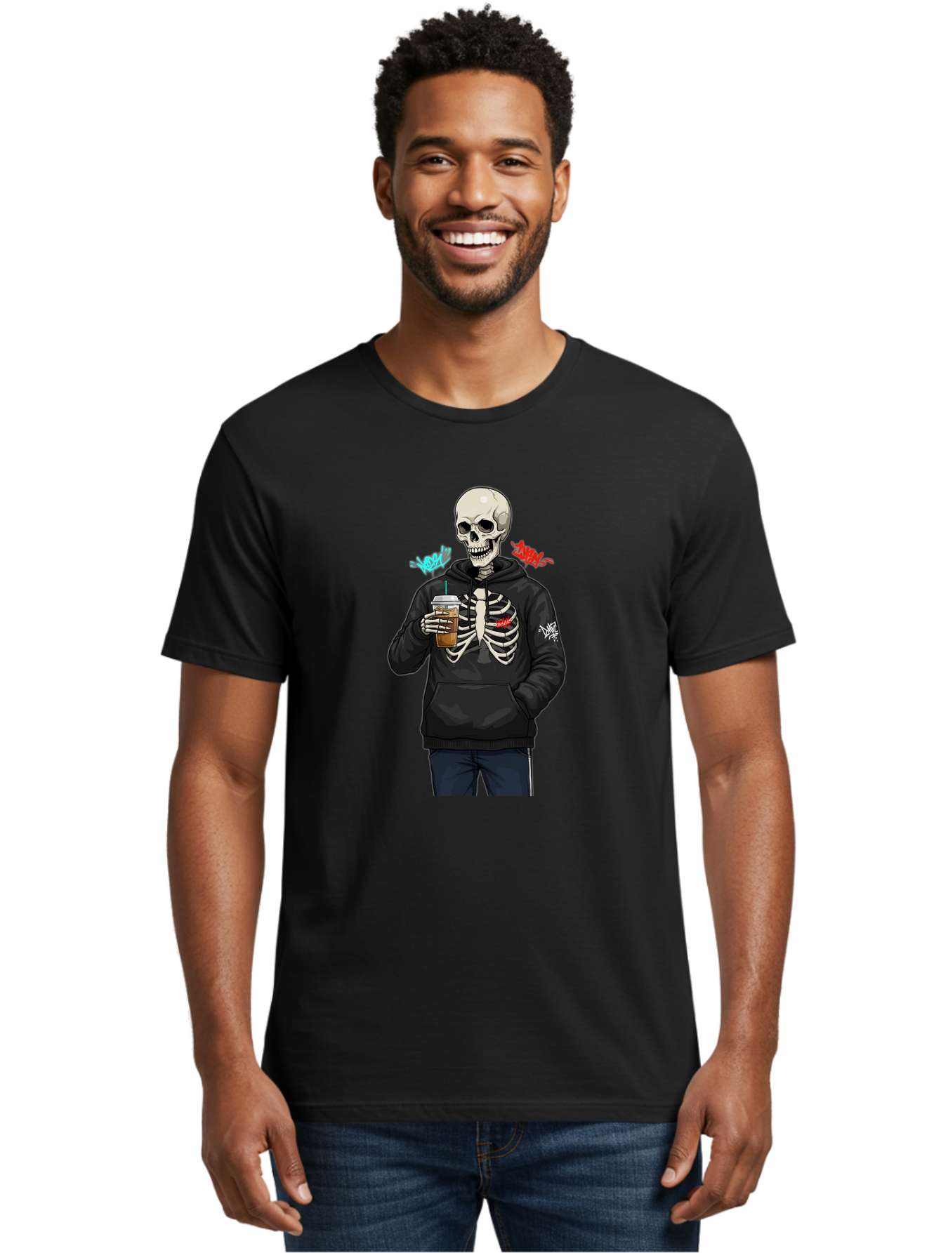 Xoxo-Kiss-Kiss-Skeleton Men'S Graphic Tee, 100% Cotton, Comfortable Casual Summer Wear, Machine Washable, Vintage Camera, Old Camera, Antique Camera, Black Camera, Classic Photography, Photography Equipment, Nostalgic Device, Film Camera, Bal643