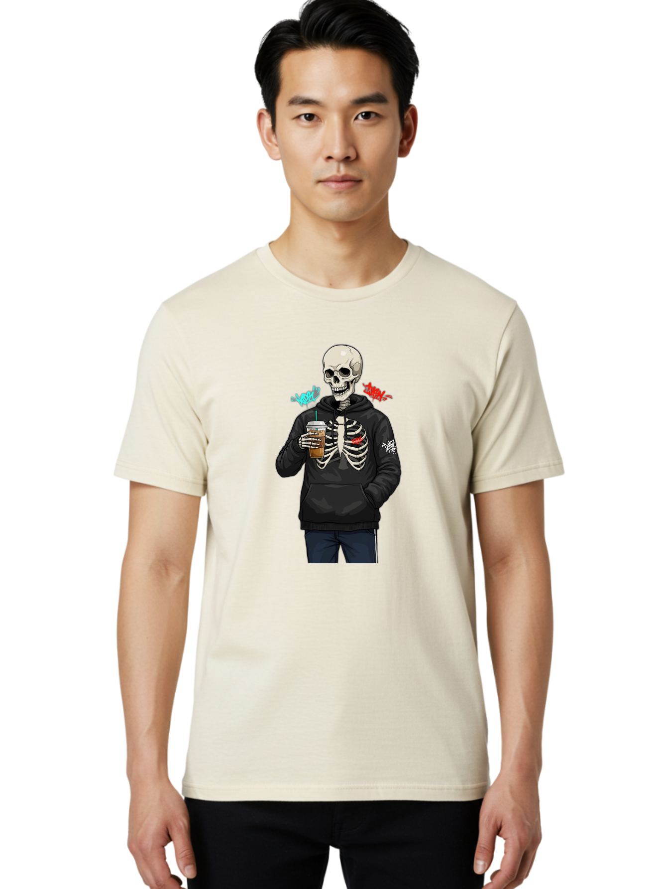 Xoxo-Kiss-Kiss-Skeleton Men'S Graphic Tee, 100% Cotton, Comfortable Casual Summer Wear, Machine Washable, Vintage Camera, Old Camera, Antique Camera, Black Camera, Classic Photography, Photography Equipment, Nostalgic Device, Film Camera, Bal643