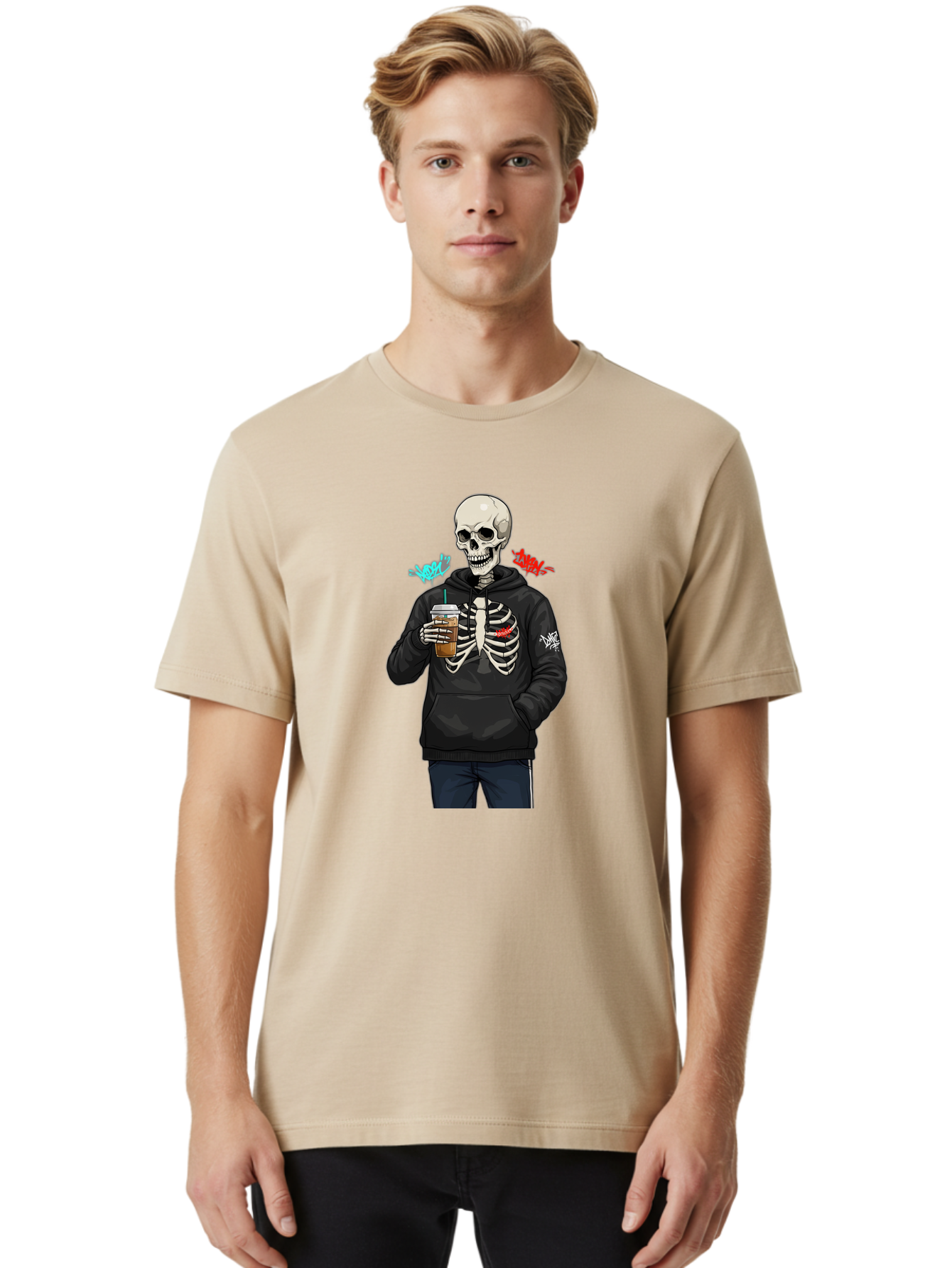 Xoxo-Kiss-Kiss-Skeleton Men'S Graphic Tee, 100% Cotton, Comfortable Casual Summer Wear, Machine Washable, Vintage Camera, Old Camera, Antique Camera, Black Camera, Classic Photography, Photography Equipment, Nostalgic Device, Film Camera, Bal643