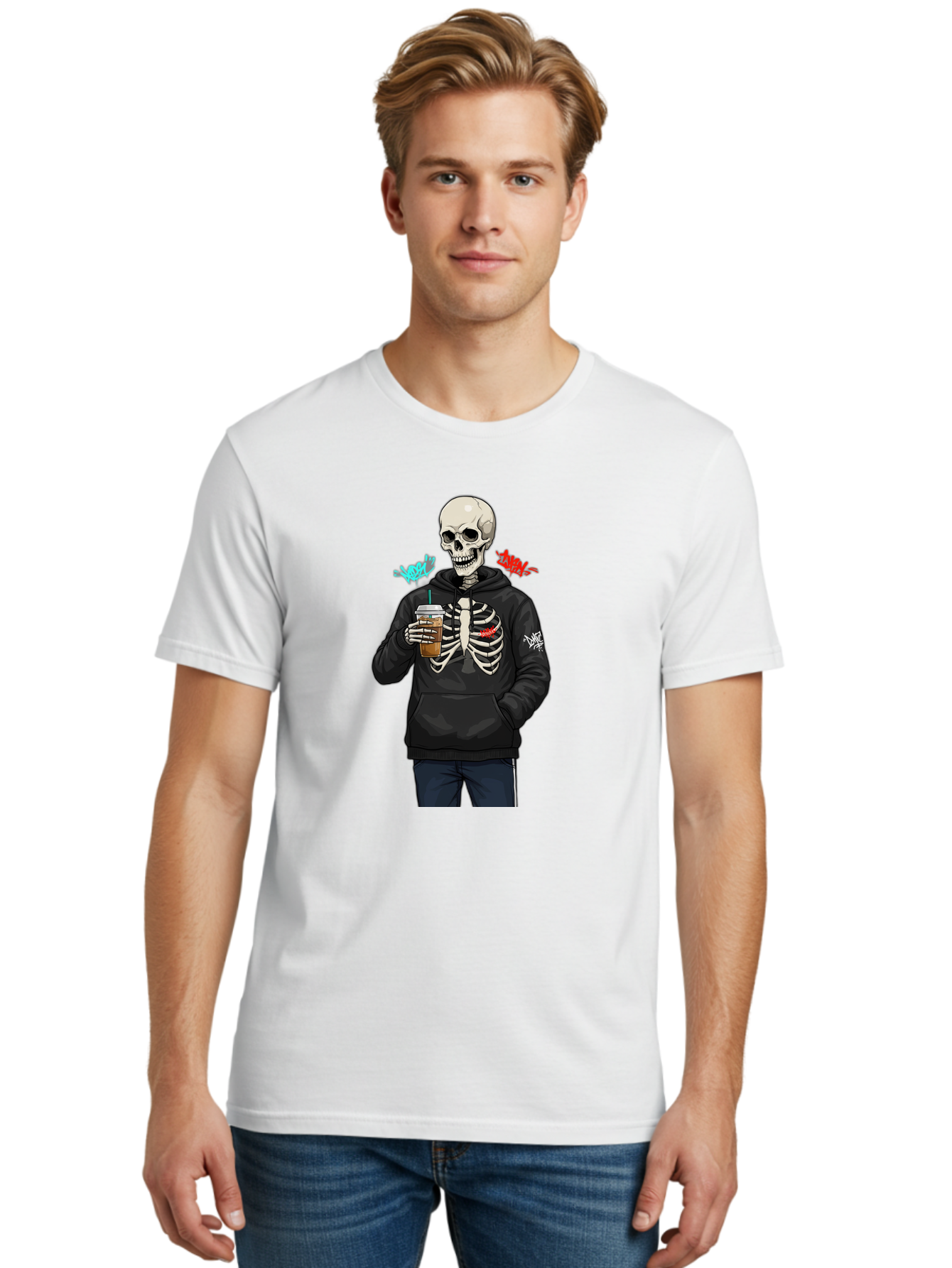 Xoxo-Kiss-Kiss-Skeleton Men'S Graphic Tee, 100% Cotton, Comfortable Casual Summer Wear, Machine Washable, Vintage Camera, Old Camera, Antique Camera, Black Camera, Classic Photography, Photography Equipment, Nostalgic Device, Film Camera, Bal643
