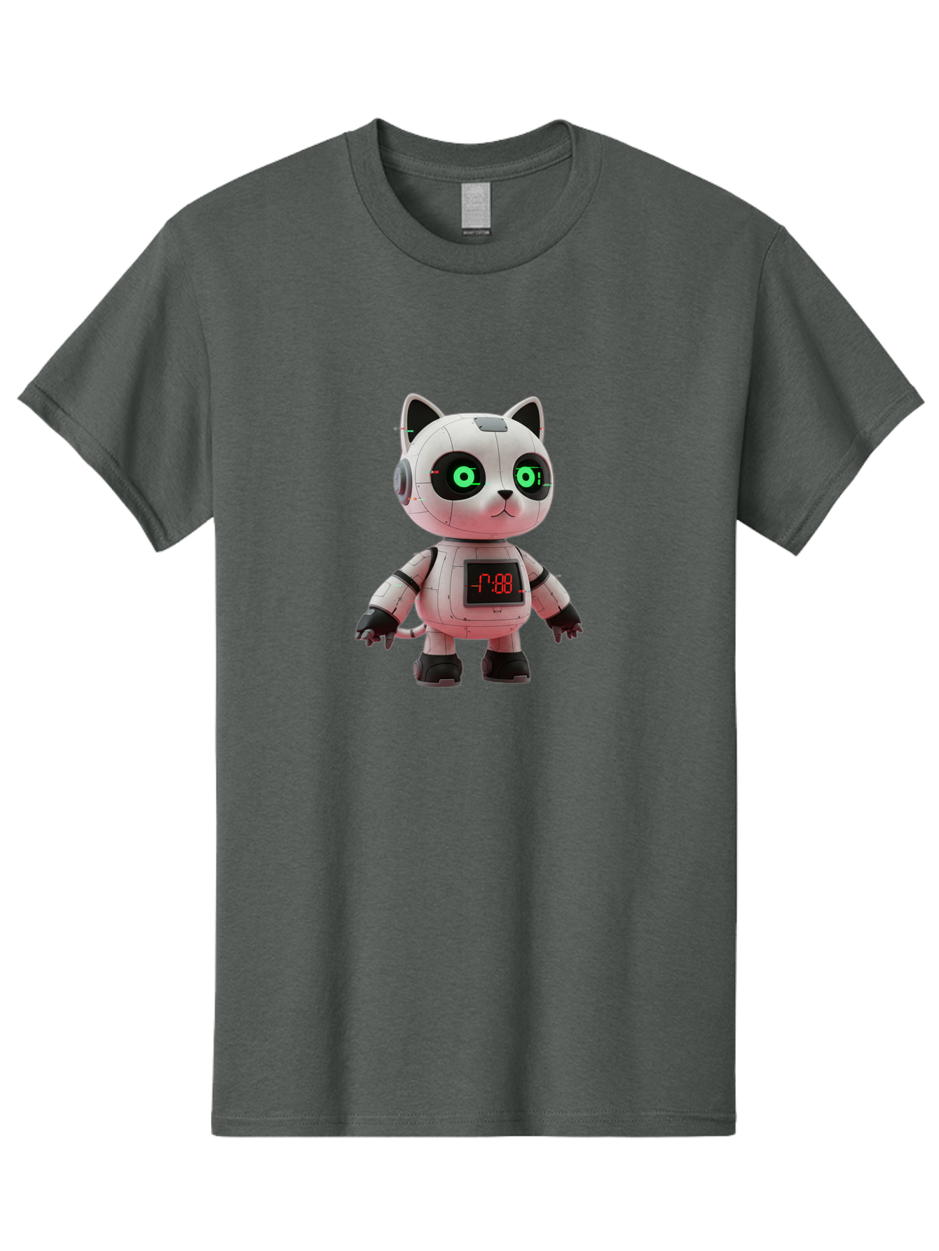 7-88-Robot-Cat Men'S Graphic Tee, 100% Cotton, Comfortable Casual Summer Wear, Machine Washable, Vintage Camera, Old Camera, Antique Camera, Black Camera, Classic Photography, Photography Equipment, Nostalgic Device, Film Camera, Camera Art Bal651
