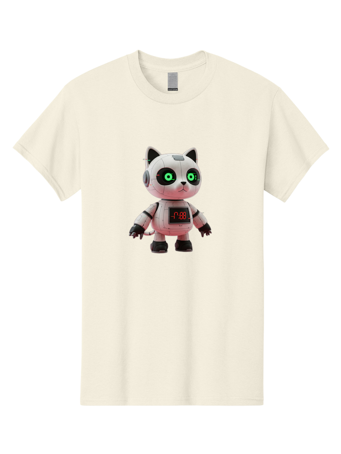 7-88-Robot-Cat Men'S Graphic Tee, 100% Cotton, Comfortable Casual Summer Wear, Machine Washable, Vintage Camera, Old Camera, Antique Camera, Black Camera, Classic Photography, Photography Equipment, Nostalgic Device, Film Camera, Camera Art Bal651