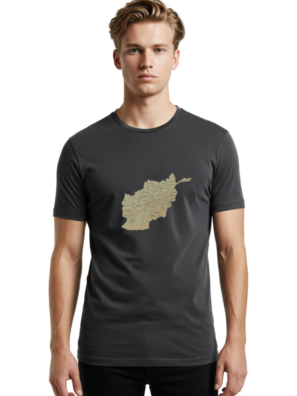 Afghanistan-Map-1 Men'S Graphic Tee, 100% Cotton, Comfortable Casual Summer Wear, Machine Washable, Vintage Camera, Old Camera, Antique Camera, Black Camera, Classic Photography, Photography Equipment, Nostalgic Device, Film Camera, Camera Art Bal656