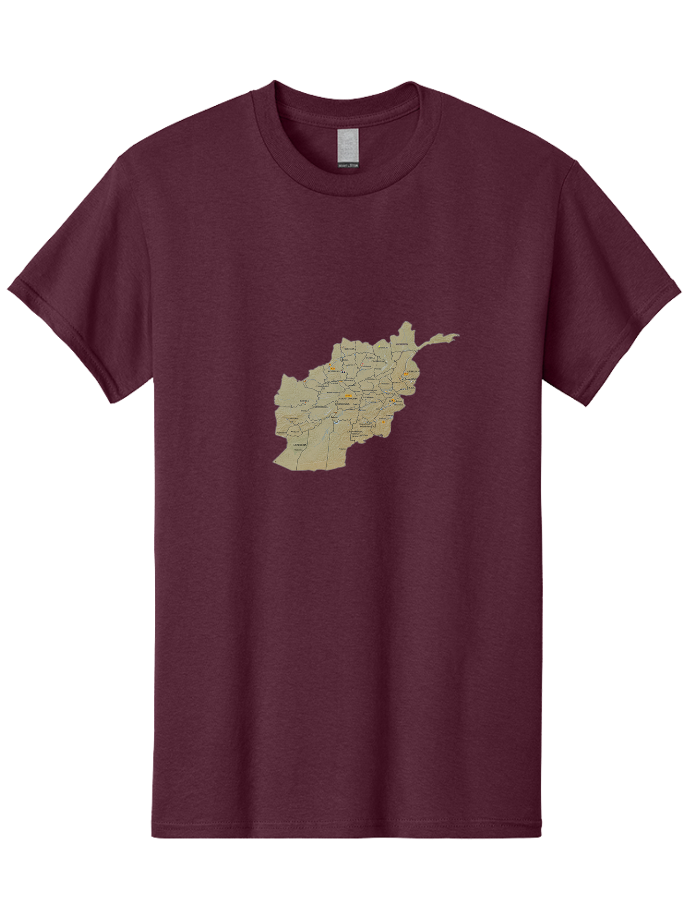 Afghanistan-Map-1 Men'S Graphic Tee, 100% Cotton, Comfortable Casual Summer Wear, Machine Washable, Vintage Camera, Old Camera, Antique Camera, Black Camera, Classic Photography, Photography Equipment, Nostalgic Device, Film Camera, Camera Art Bal656