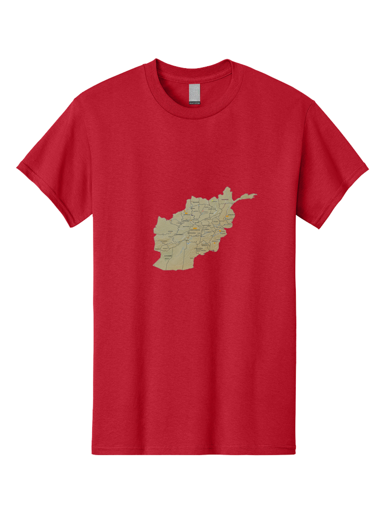 Afghanistan-Map-1 Men'S Graphic Tee, 100% Cotton, Comfortable Casual Summer Wear, Machine Washable, Vintage Camera, Old Camera, Antique Camera, Black Camera, Classic Photography, Photography Equipment, Nostalgic Device, Film Camera, Camera Art Bal656
