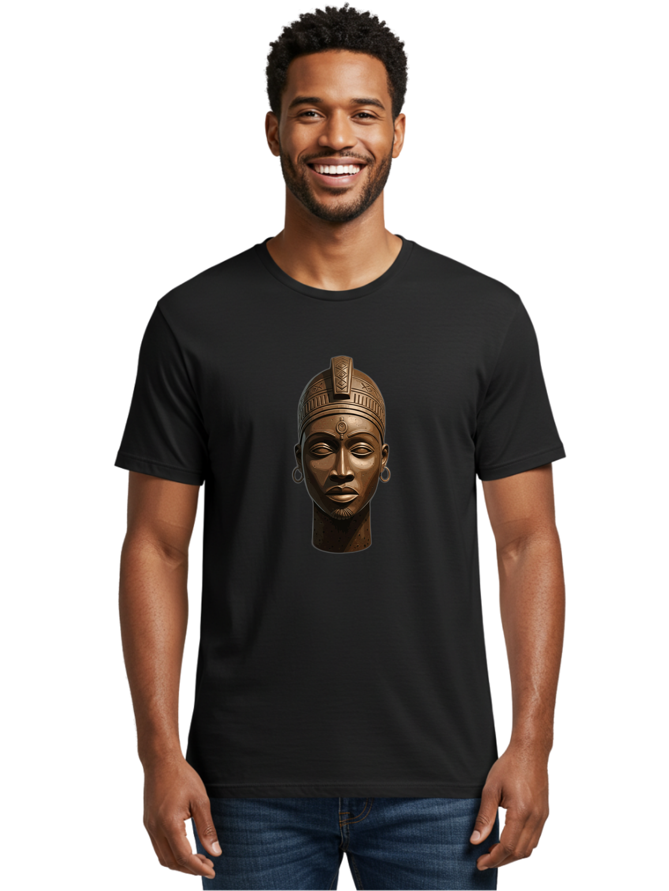 African-Bust Men'S Graphic Tee, 100% Cotton, Comfortable Casual Summer Wear, Machine Washable, Vintage Camera, Old Camera, Antique Camera, Black Camera, Classic Photography, Photography Equipment, Nostalgic Device, Film Camera, Camera Art Bal658