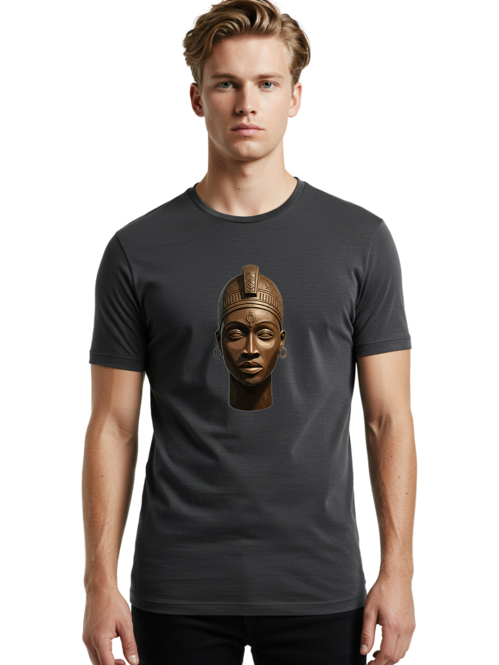 African-Bust Men'S Graphic Tee, 100% Cotton, Comfortable Casual Summer Wear, Machine Washable, Vintage Camera, Old Camera, Antique Camera, Black Camera, Classic Photography, Photography Equipment, Nostalgic Device, Film Camera, Camera Art Bal658