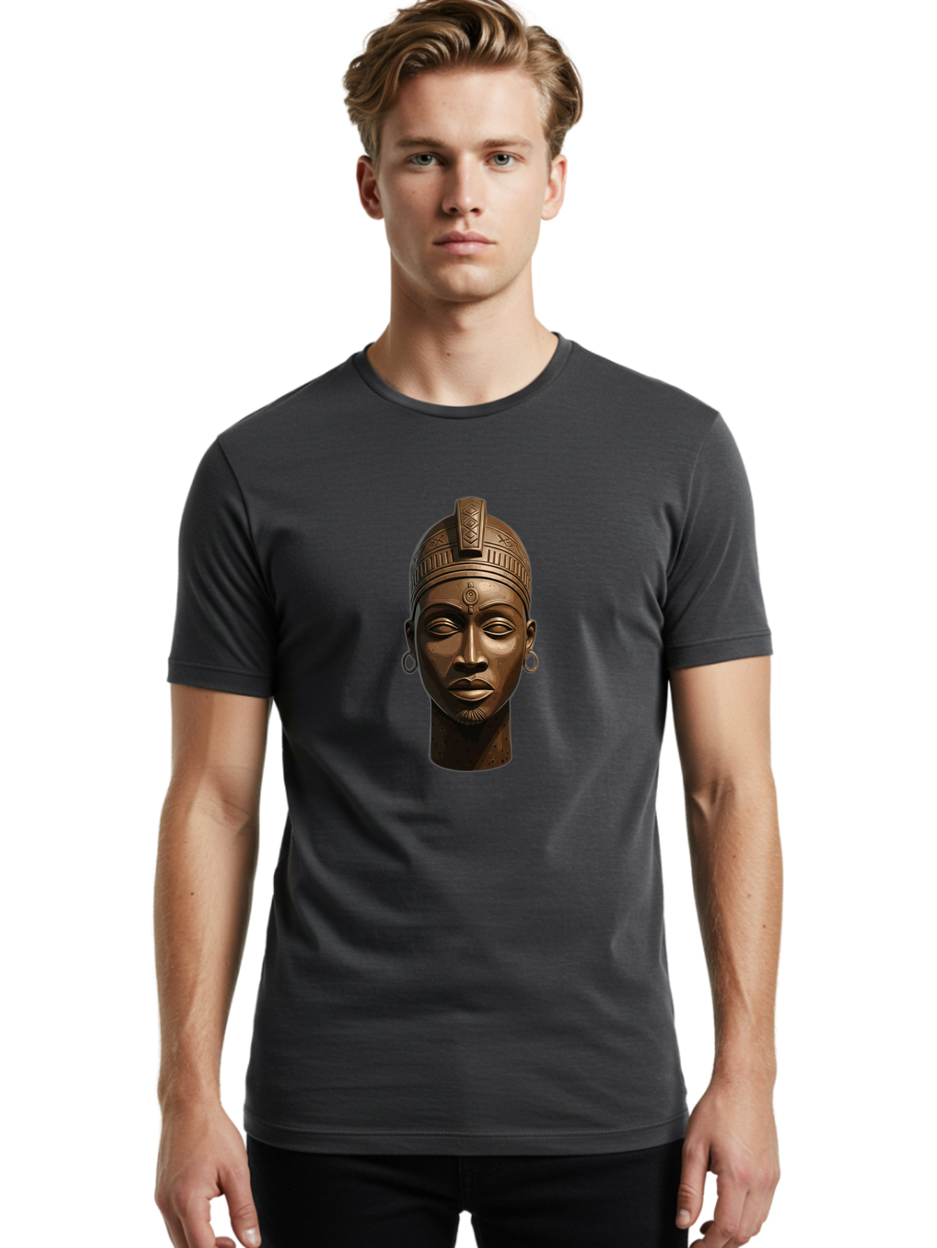 African-Bust Men'S Graphic Tee, 100% Cotton, Comfortable Casual Summer Wear, Machine Washable, Vintage Camera, Old Camera, Antique Camera, Black Camera, Classic Photography, Photography Equipment, Nostalgic Device, Film Camera, Camera Art Bal658