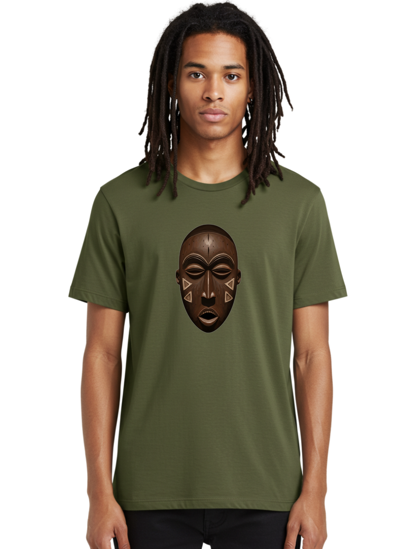 African-Mask-1 Men'S Graphic Tee, 100% Cotton, Comfortable Casual Summer Wear, Machine Washable, Vintage Camera, Old Camera, Antique Camera, Black Camera, Classic Photography, Photography Equipment, Nostalgic Device, Film Camera, Camera Art Bal659