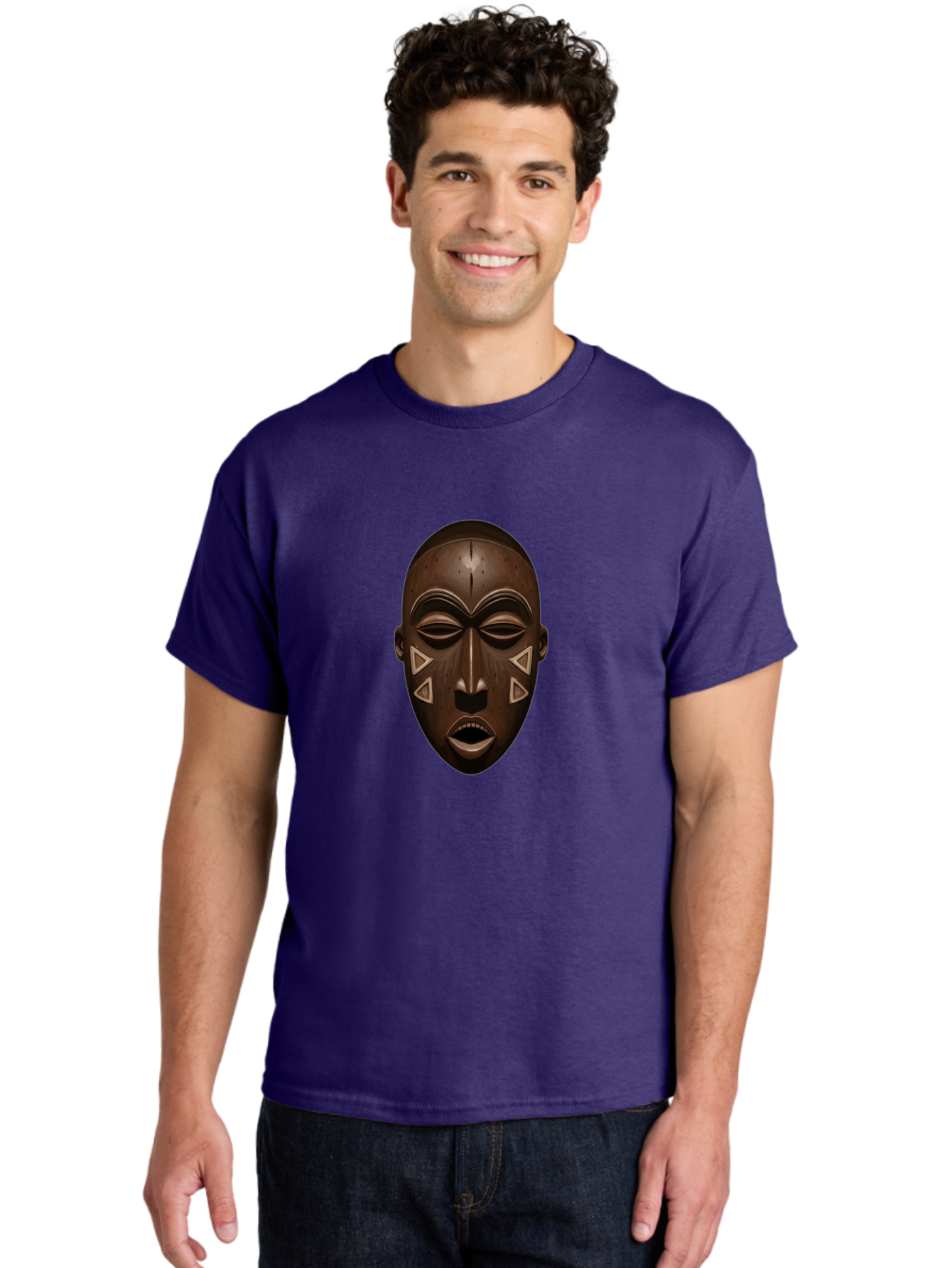 African-Mask-1 Men'S Graphic Tee, 100% Cotton, Comfortable Casual Summer Wear, Machine Washable, Vintage Camera, Old Camera, Antique Camera, Black Camera, Classic Photography, Photography Equipment, Nostalgic Device, Film Camera, Camera Art Bal659