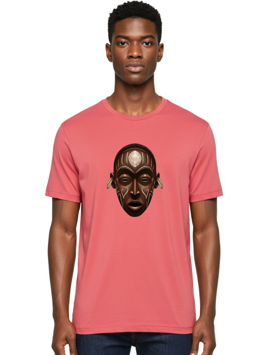 African-Mask-2 Men'S Graphic Tee, 100% Cotton, Comfortable Casual Summer Wear, Machine Washable, Vintage Camera, Old Camera, Antique Camera, Black Camera, Classic Photography, Photography Equipment, Nostalgic Device, Film Camera, Camera Art Bal660