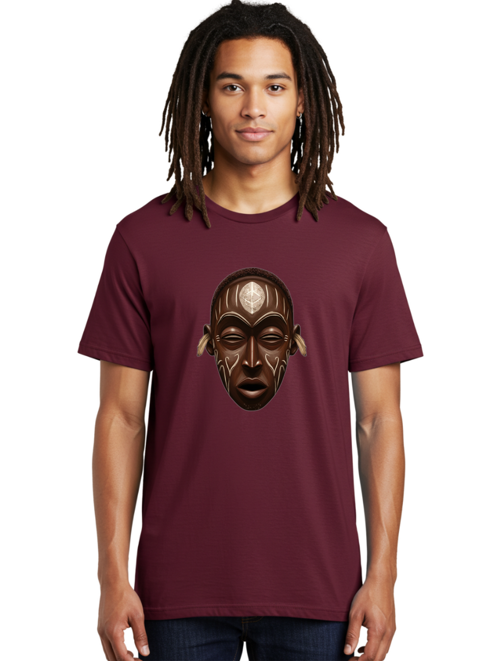 African-Mask-2 Men'S Graphic Tee, 100% Cotton, Comfortable Casual Summer Wear, Machine Washable, Vintage Camera, Old Camera, Antique Camera, Black Camera, Classic Photography, Photography Equipment, Nostalgic Device, Film Camera, Camera Art Bal660