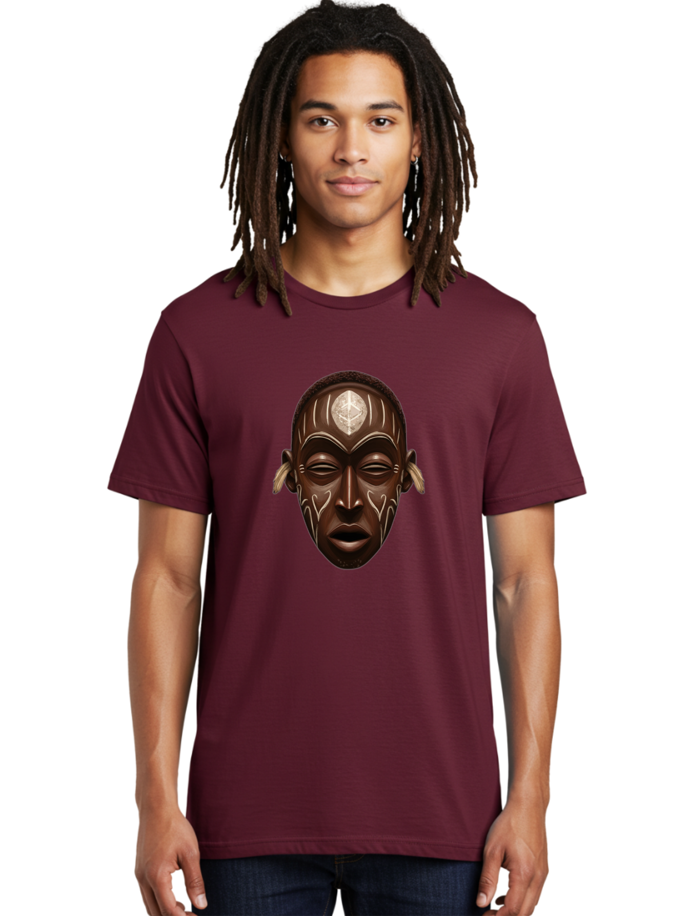 African-Mask-2 Men'S Graphic Tee, 100% Cotton, Comfortable Casual Summer Wear, Machine Washable, Vintage Camera, Old Camera, Antique Camera, Black Camera, Classic Photography, Photography Equipment, Nostalgic Device, Film Camera, Camera Art Bal660