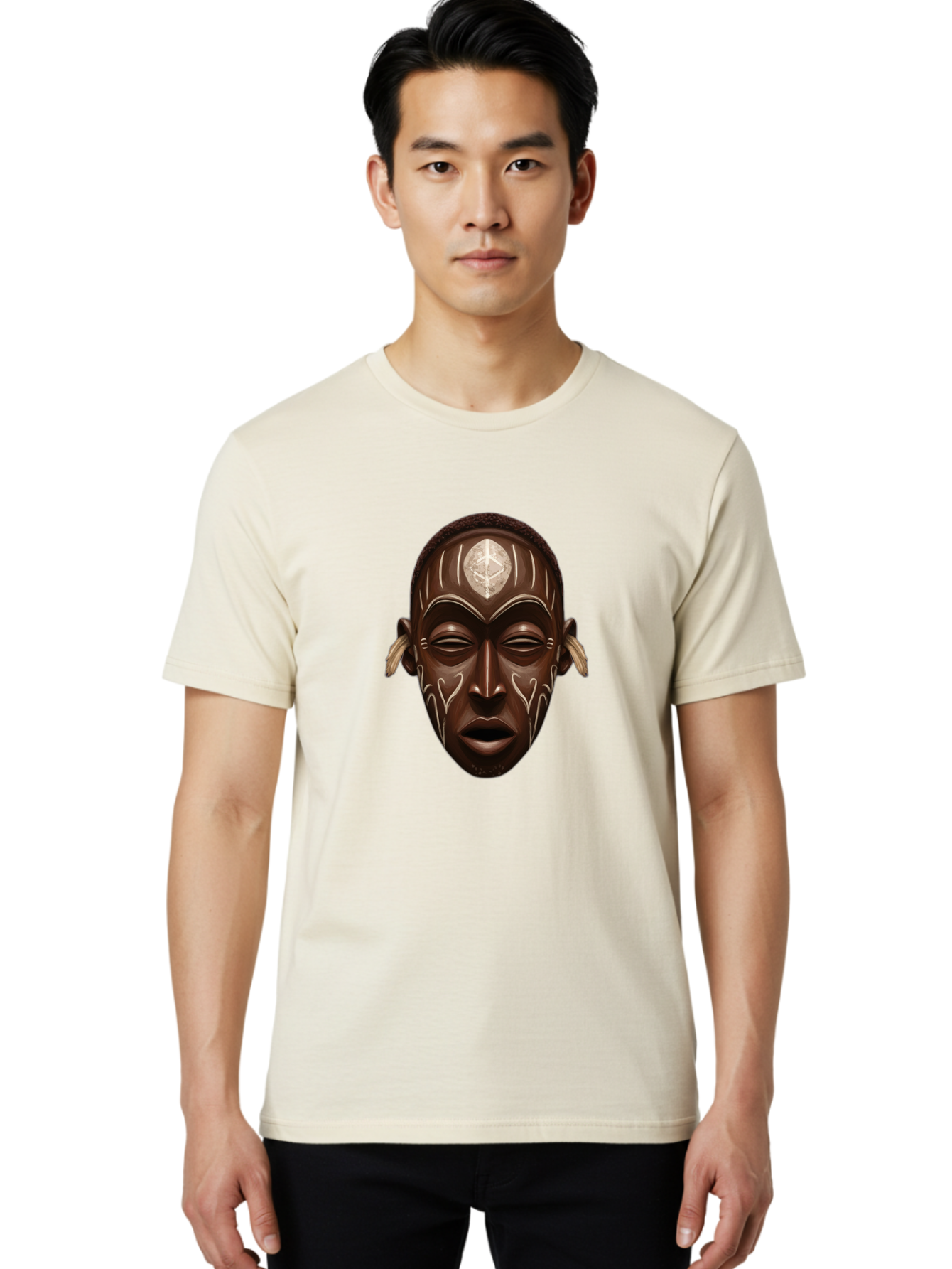 African-Mask-2 Men'S Graphic Tee, 100% Cotton, Comfortable Casual Summer Wear, Machine Washable, Vintage Camera, Old Camera, Antique Camera, Black Camera, Classic Photography, Photography Equipment, Nostalgic Device, Film Camera, Camera Art Bal660