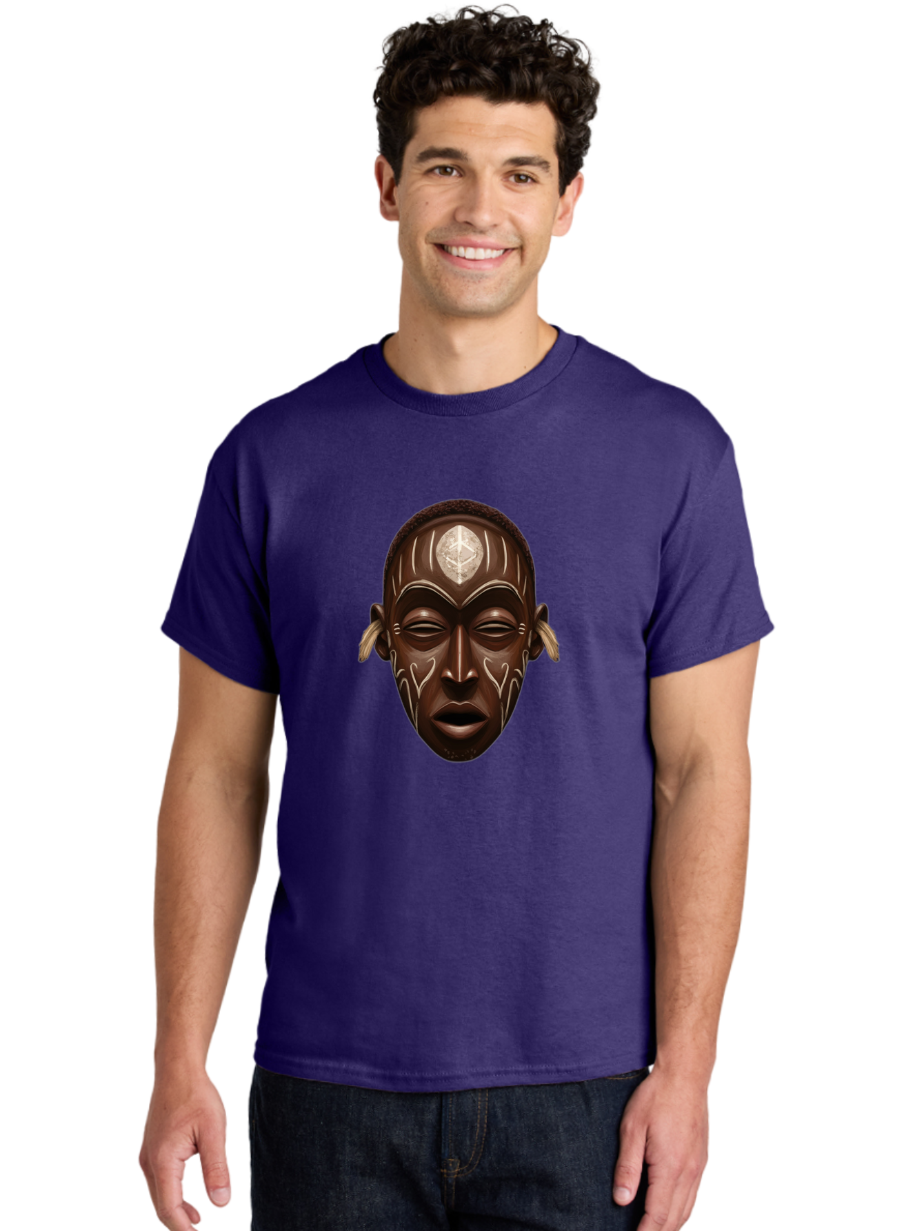 African-Mask-2 Men'S Graphic Tee, 100% Cotton, Comfortable Casual Summer Wear, Machine Washable, Vintage Camera, Old Camera, Antique Camera, Black Camera, Classic Photography, Photography Equipment, Nostalgic Device, Film Camera, Camera Art Bal660