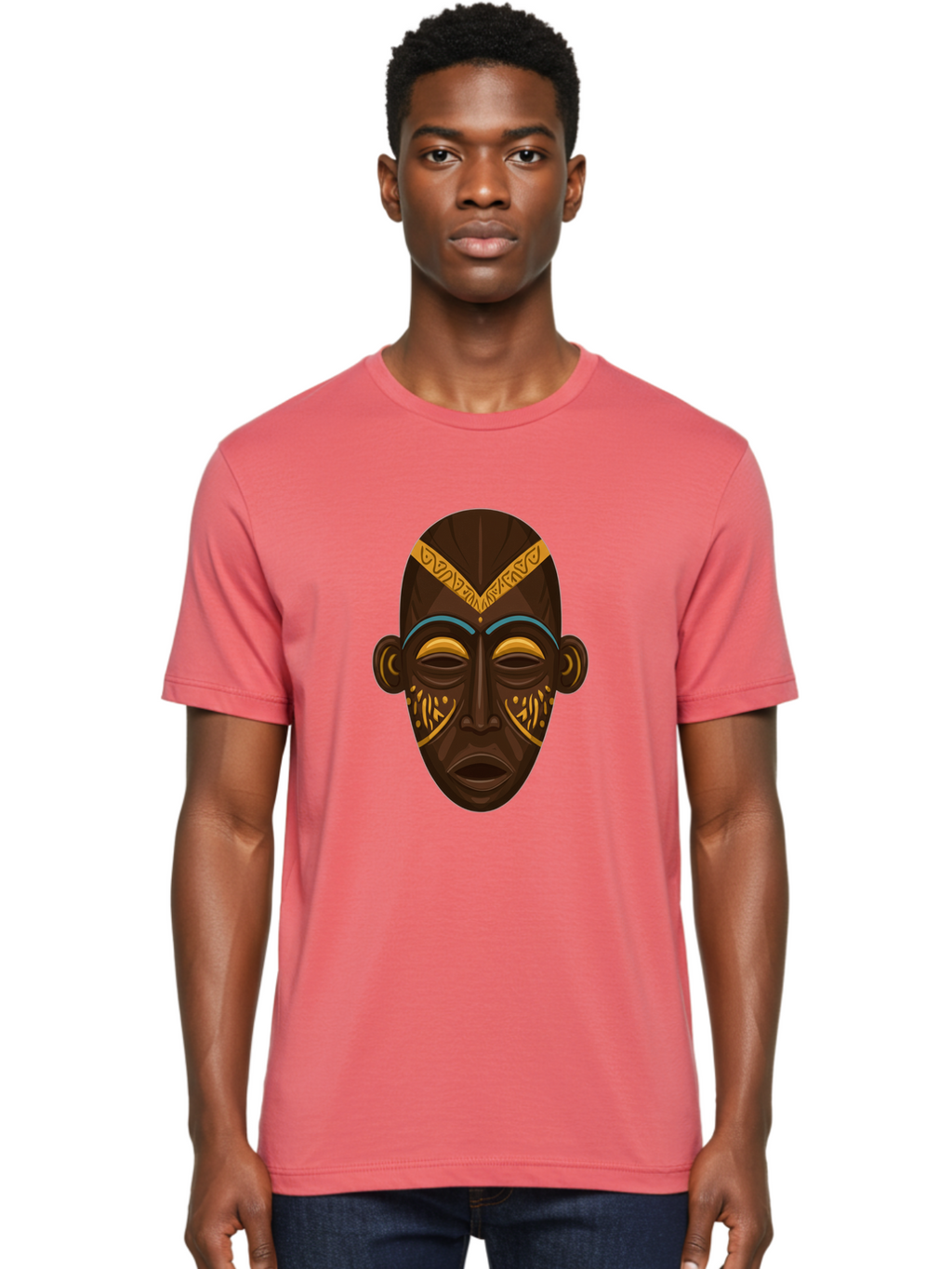 African-Mask Men'S Graphic Tee, 100% Cotton, Comfortable Casual Summer Wear, Machine Washable, Vintage Camera, Old Camera, Antique Camera, Black Camera, Classic Photography, Photography Equipment, Nostalgic Device, Film Camera, Camera Art Bal661