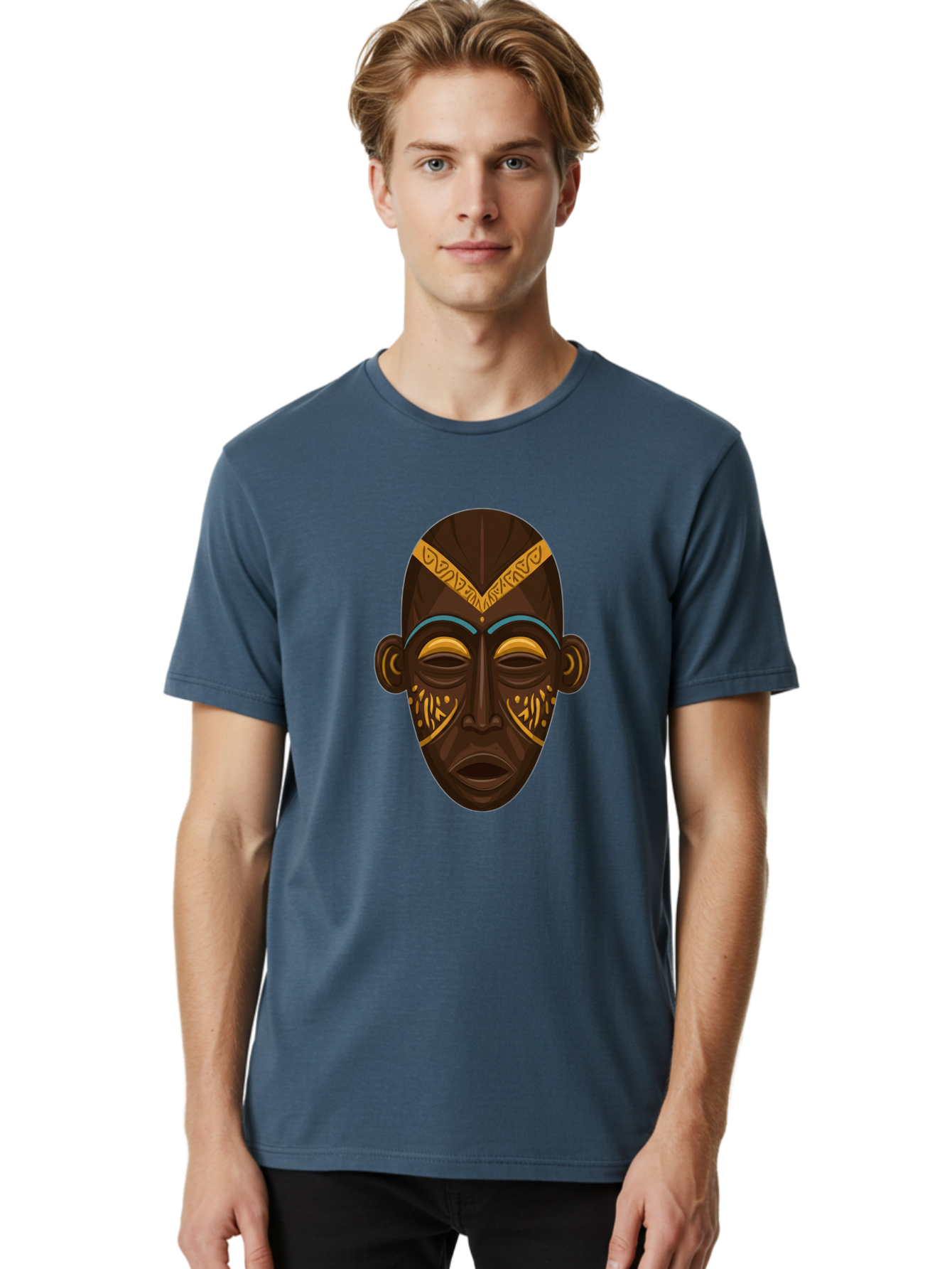 African-Mask Men'S Graphic Tee, 100% Cotton, Comfortable Casual Summer Wear, Machine Washable, Vintage Camera, Old Camera, Antique Camera, Black Camera, Classic Photography, Photography Equipment, Nostalgic Device, Film Camera, Camera Art Bal661