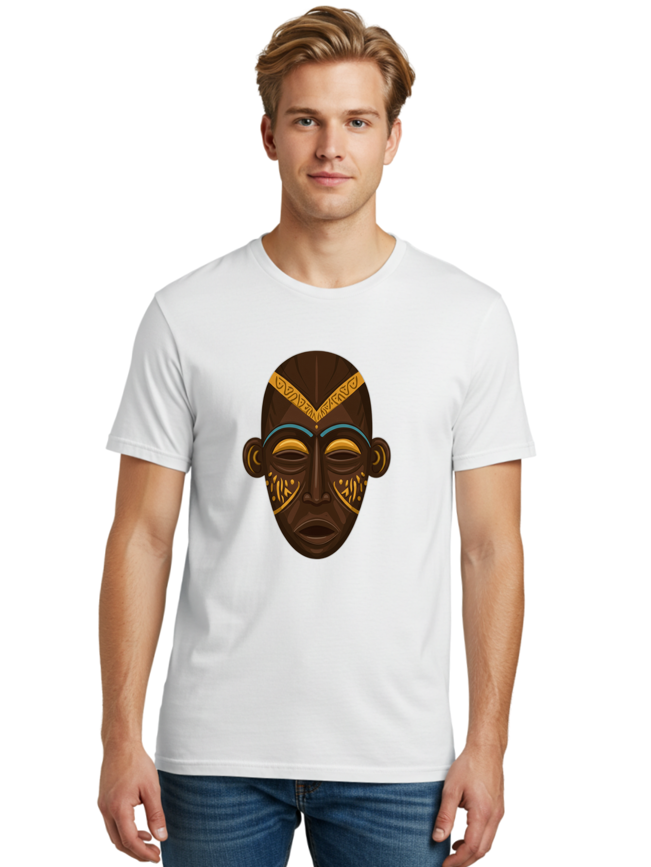 African-Mask Men'S Graphic Tee, 100% Cotton, Comfortable Casual Summer Wear, Machine Washable, Vintage Camera, Old Camera, Antique Camera, Black Camera, Classic Photography, Photography Equipment, Nostalgic Device, Film Camera, Camera Art Bal661