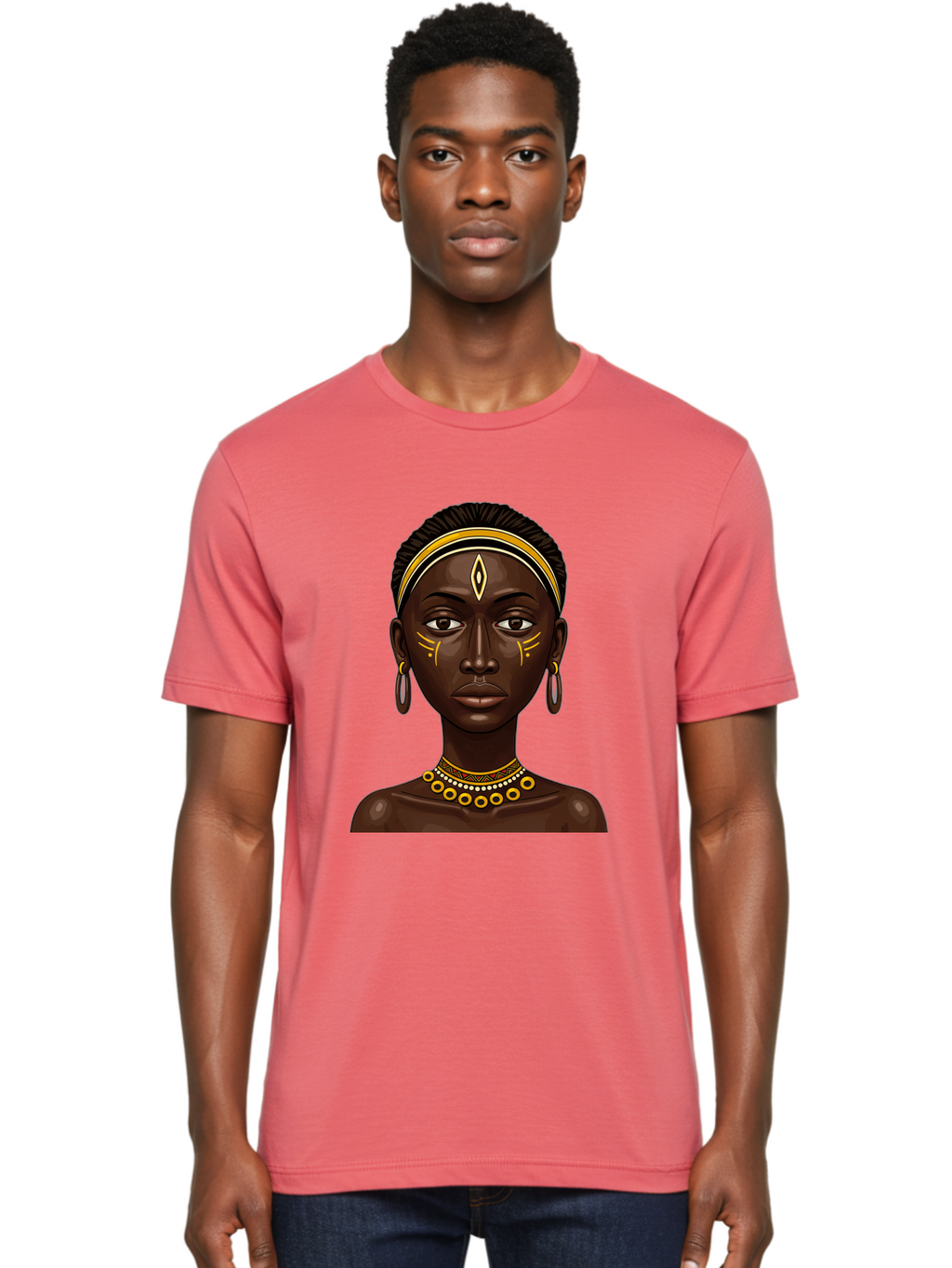 African-Queen-1 Men'S Graphic Tee, 100% Cotton, Comfortable Casual Summer Wear, Machine Washable, Vintage Camera, Old Camera, Antique Camera, Black Camera, Classic Photography, Photography Equipment, Nostalgic Device, Film Camera, Camera Art Bal662