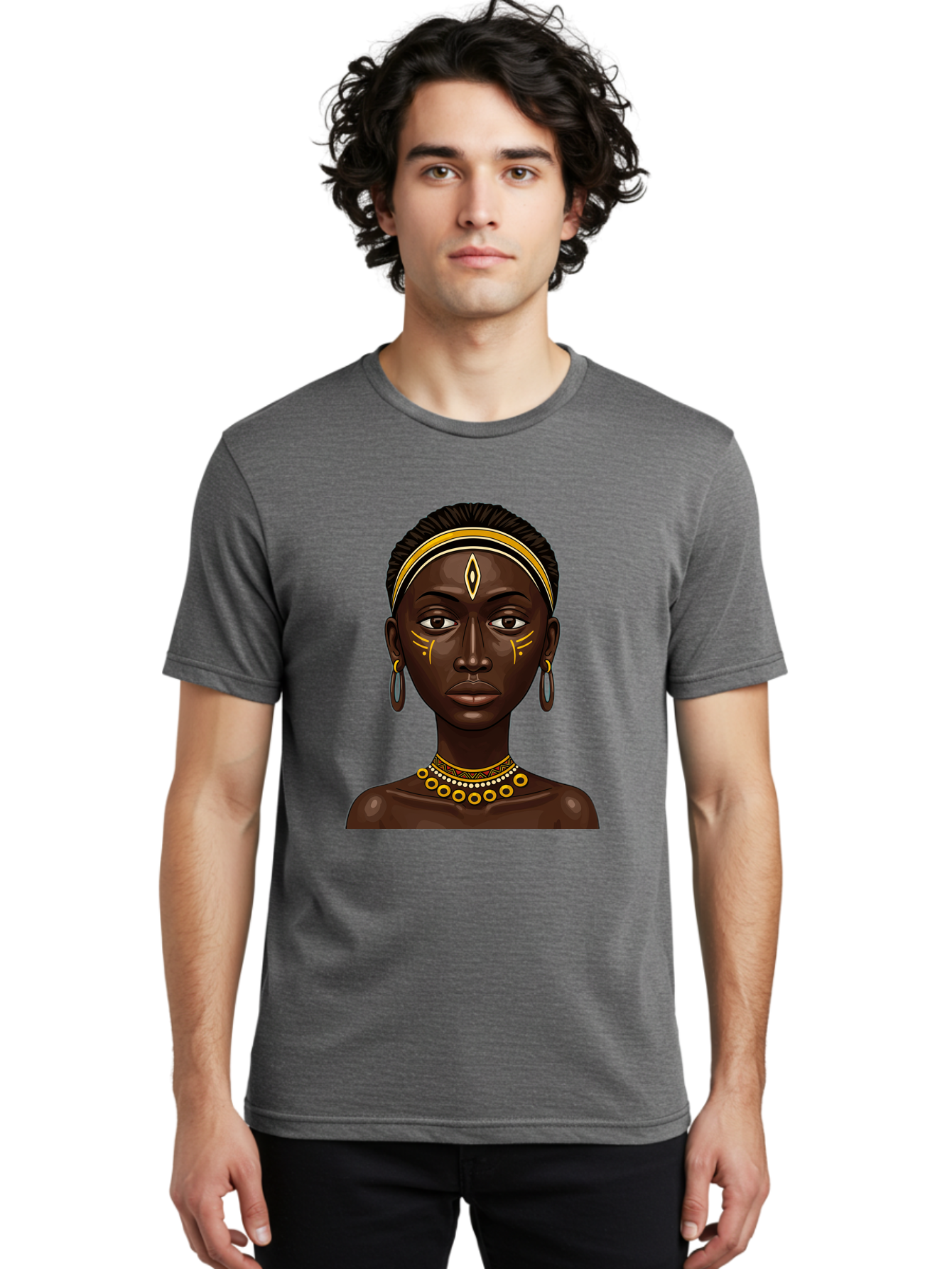 African-Queen-1 Men'S Graphic Tee, 100% Cotton, Comfortable Casual Summer Wear, Machine Washable, Vintage Camera, Old Camera, Antique Camera, Black Camera, Classic Photography, Photography Equipment, Nostalgic Device, Film Camera, Camera Art Bal662
