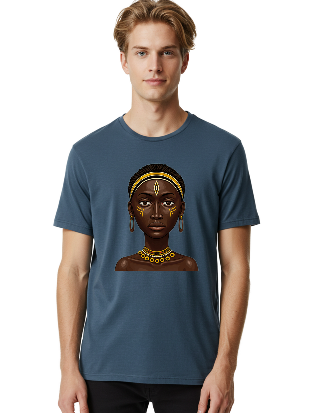 African-Queen-1 Men'S Graphic Tee, 100% Cotton, Comfortable Casual Summer Wear, Machine Washable, Vintage Camera, Old Camera, Antique Camera, Black Camera, Classic Photography, Photography Equipment, Nostalgic Device, Film Camera, Camera Art Bal662