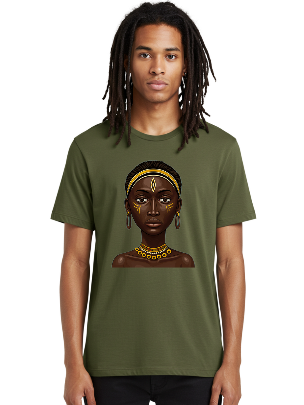 African-Queen-1 Men'S Graphic Tee, 100% Cotton, Comfortable Casual Summer Wear, Machine Washable, Vintage Camera, Old Camera, Antique Camera, Black Camera, Classic Photography, Photography Equipment, Nostalgic Device, Film Camera, Camera Art Bal662