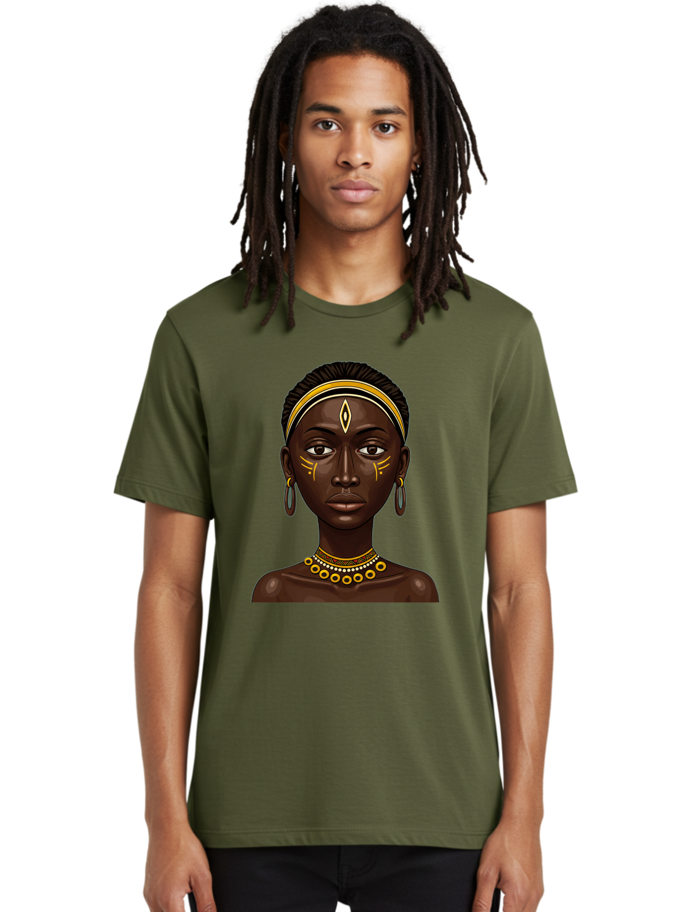 African-Queen-1 Men'S Graphic Tee, 100% Cotton, Comfortable Casual Summer Wear, Machine Washable, Vintage Camera, Old Camera, Antique Camera, Black Camera, Classic Photography, Photography Equipment, Nostalgic Device, Film Camera, Camera Art Bal662