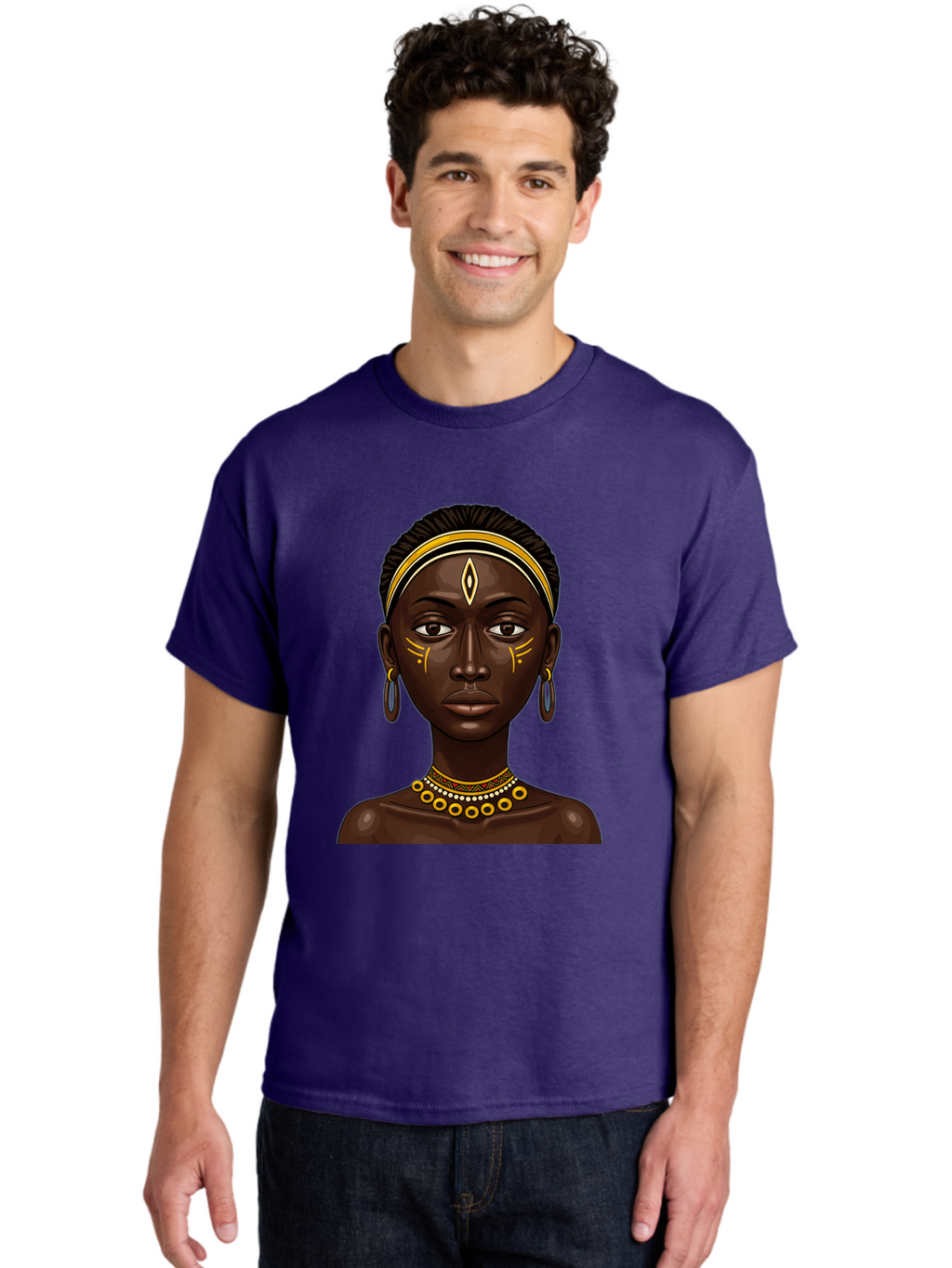 African-Queen-1 Men'S Graphic Tee, 100% Cotton, Comfortable Casual Summer Wear, Machine Washable, Vintage Camera, Old Camera, Antique Camera, Black Camera, Classic Photography, Photography Equipment, Nostalgic Device, Film Camera, Camera Art Bal662