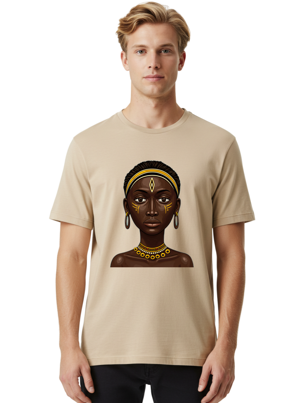 African-Queen-1 Men'S Graphic Tee, 100% Cotton, Comfortable Casual Summer Wear, Machine Washable, Vintage Camera, Old Camera, Antique Camera, Black Camera, Classic Photography, Photography Equipment, Nostalgic Device, Film Camera, Camera Art Bal662