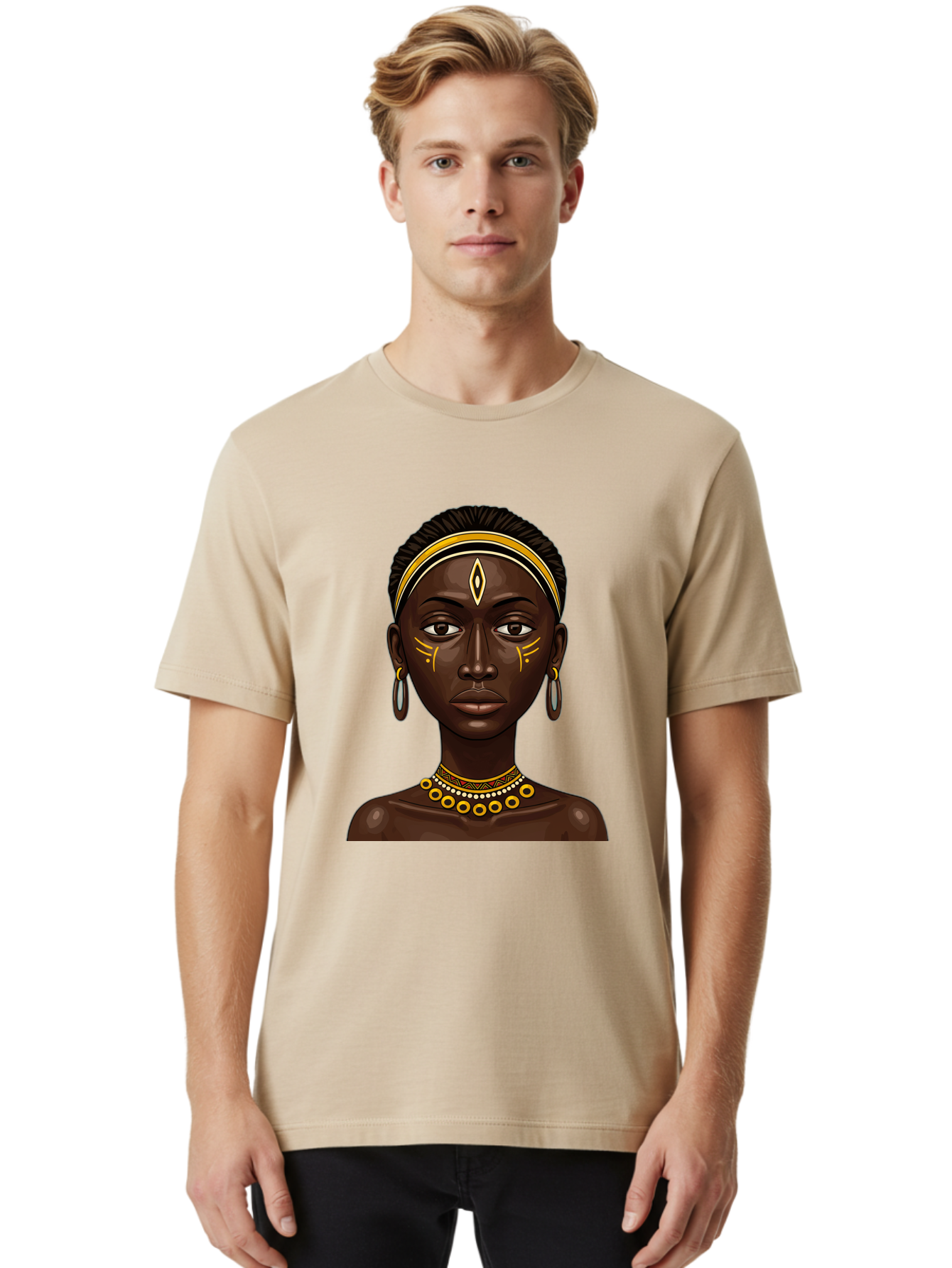 African-Queen-1 Men'S Graphic Tee, 100% Cotton, Comfortable Casual Summer Wear, Machine Washable, Vintage Camera, Old Camera, Antique Camera, Black Camera, Classic Photography, Photography Equipment, Nostalgic Device, Film Camera, Camera Art Bal662
