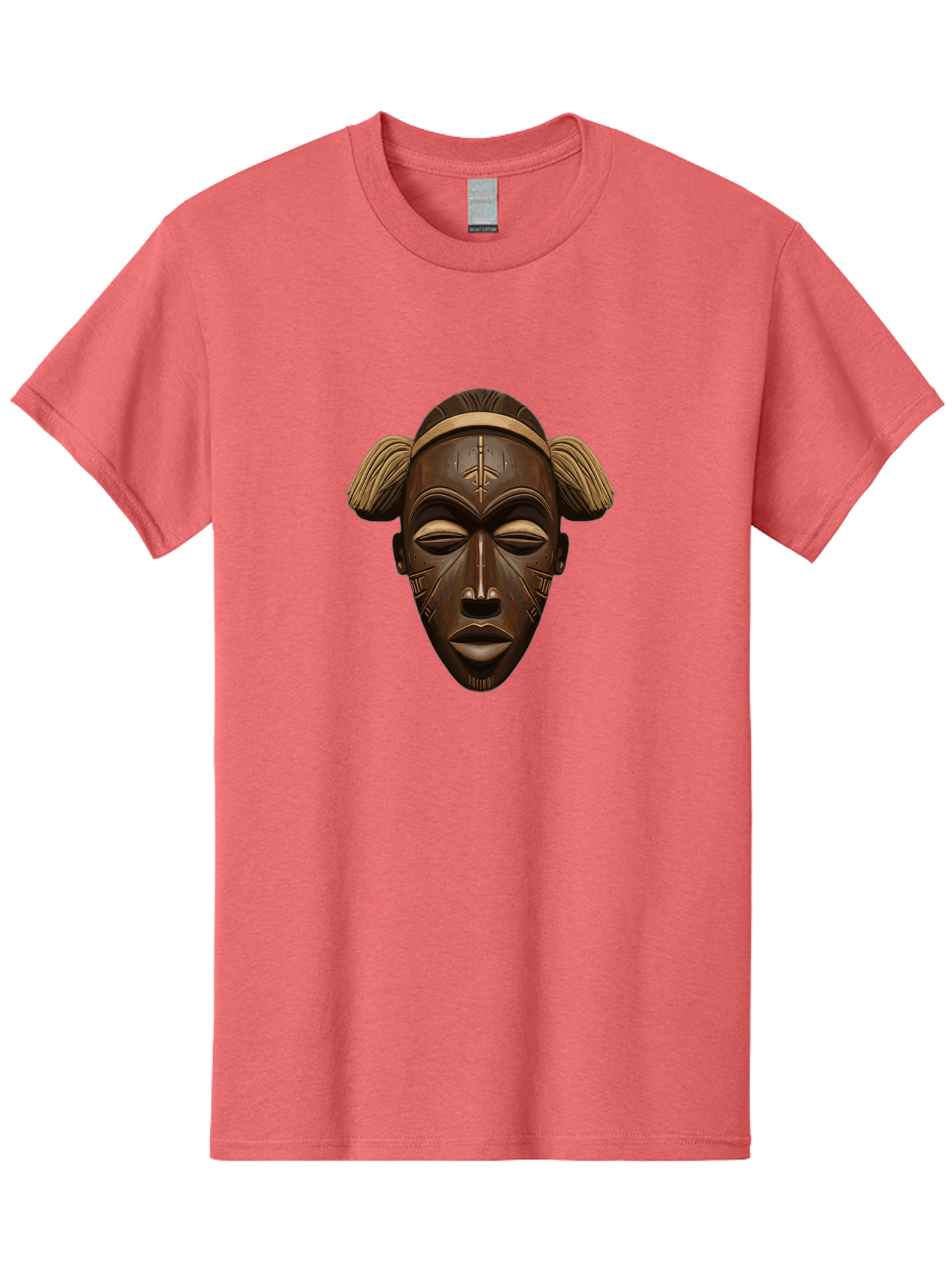 African-Tribal-Mask Men'S Graphic Tee, 100% Cotton, Comfortable Casual Summer Wear, Machine Washable, Vintage Camera, Old Camera, Antique Camera, Black Camera, Classic Photography, Photography Equipment, Nostalgic Device, Film Camera, Bal664