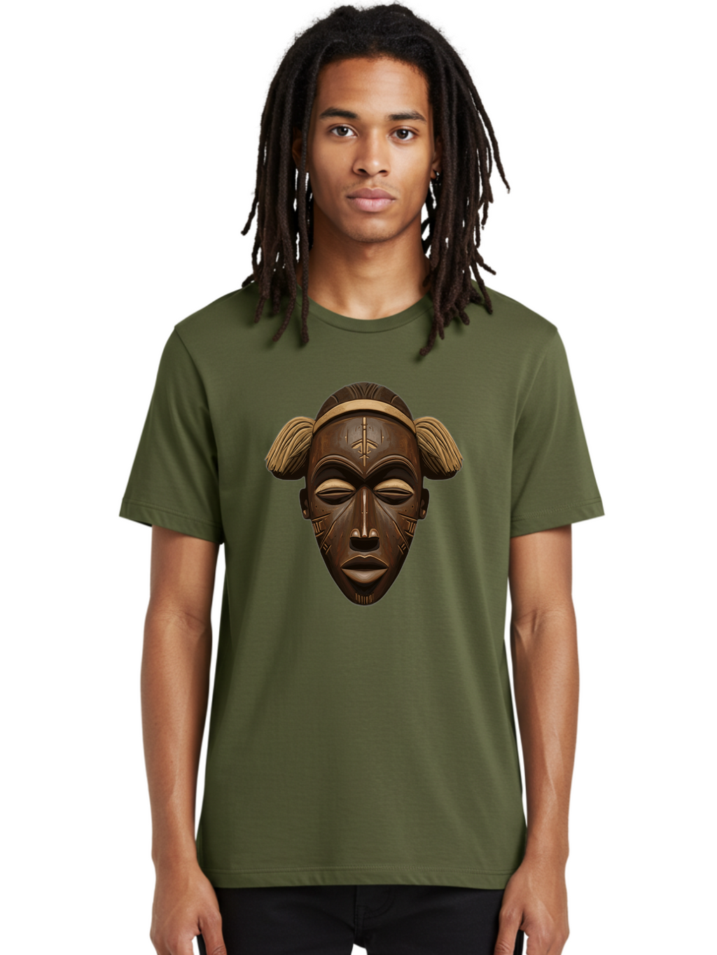 African-Tribal-Mask Men'S Graphic Tee, 100% Cotton, Comfortable Casual Summer Wear, Machine Washable, Vintage Camera, Old Camera, Antique Camera, Black Camera, Classic Photography, Photography Equipment, Nostalgic Device, Film Camera, Bal664