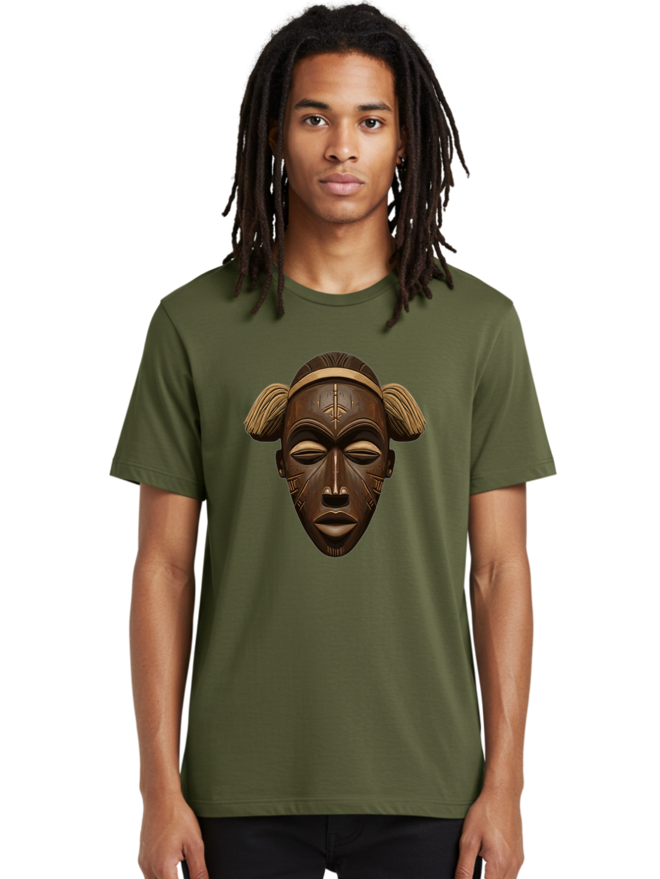 African-Tribal-Mask Men'S Graphic Tee, 100% Cotton, Comfortable Casual Summer Wear, Machine Washable, Vintage Camera, Old Camera, Antique Camera, Black Camera, Classic Photography, Photography Equipment, Nostalgic Device, Film Camera, Bal664