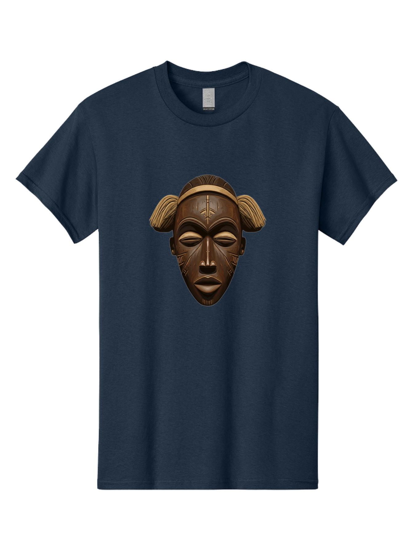 African-Tribal-Mask Men'S Graphic Tee, 100% Cotton, Comfortable Casual Summer Wear, Machine Washable, Vintage Camera, Old Camera, Antique Camera, Black Camera, Classic Photography, Photography Equipment, Nostalgic Device, Film Camera, Bal664