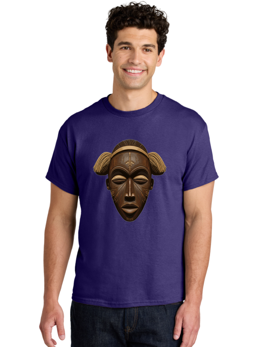 African-Tribal-Mask Men'S Graphic Tee, 100% Cotton, Comfortable Casual Summer Wear, Machine Washable, Vintage Camera, Old Camera, Antique Camera, Black Camera, Classic Photography, Photography Equipment, Nostalgic Device, Film Camera, Bal664